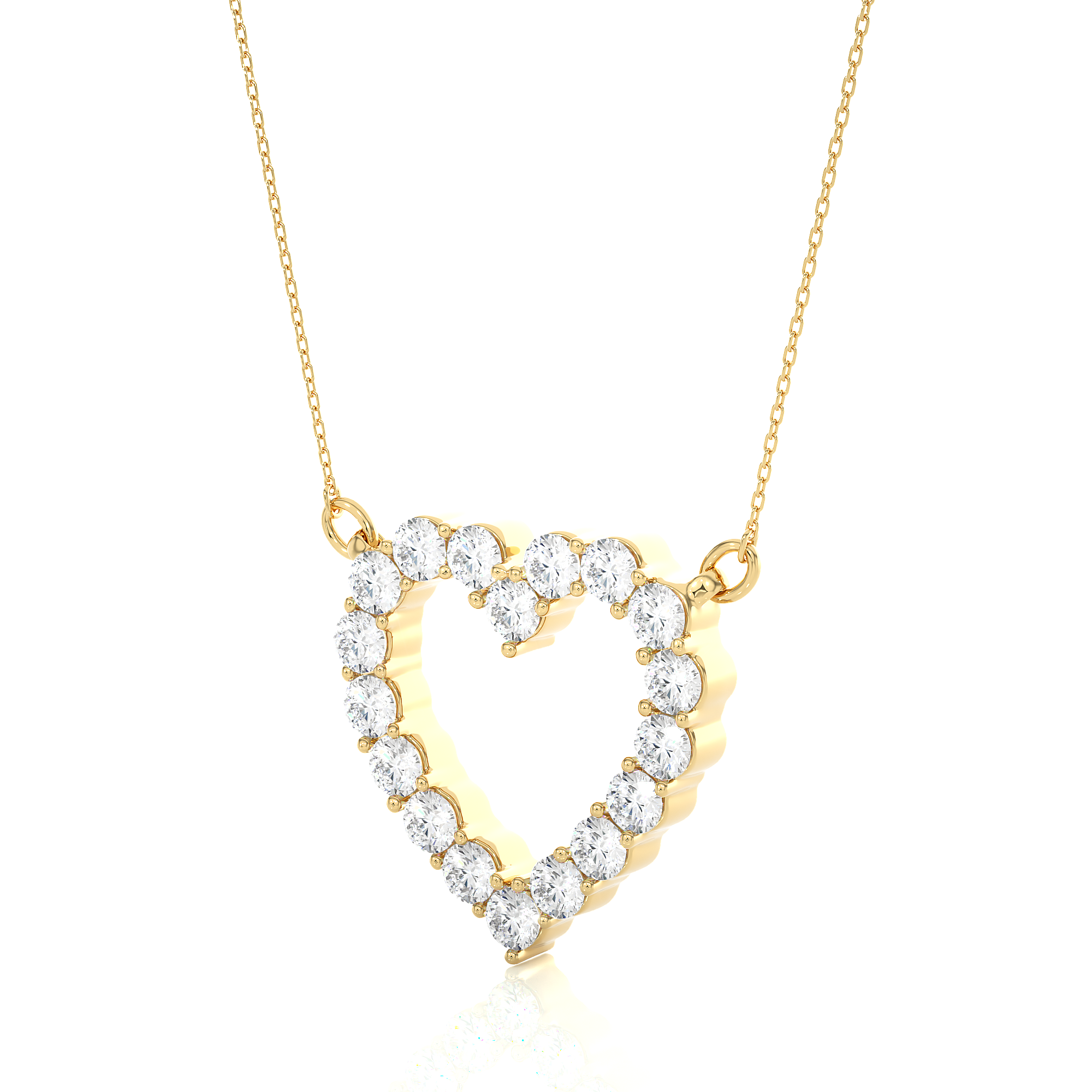 Heart Shape Lab Grown Diamond Pendant Necklace