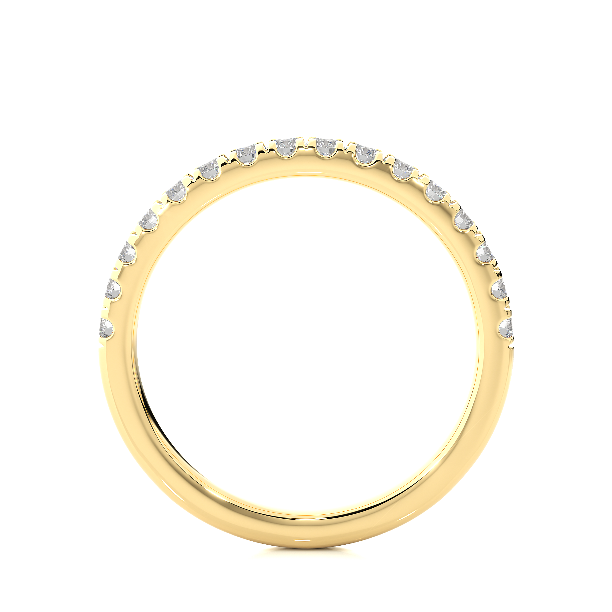 Round Cut Half Eternity Diamond Ring