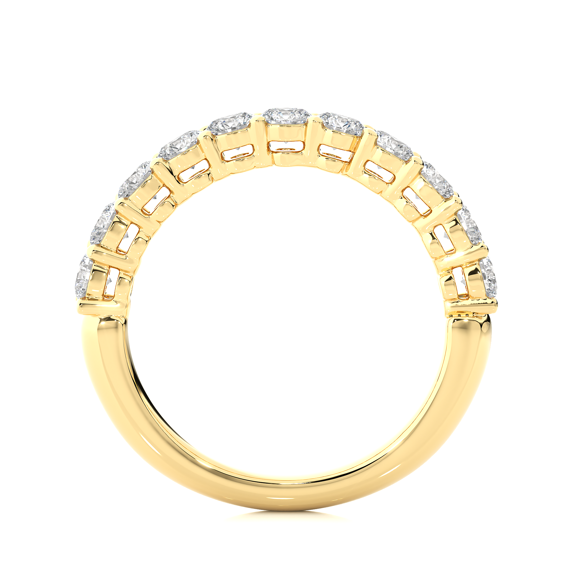 Round Cut Diamond Eternity Wedding Band