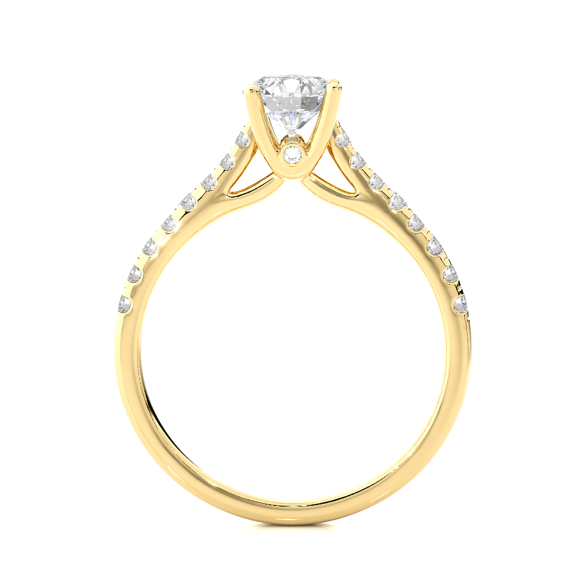 Round Cut Diamond Solitaire Engagement Ring