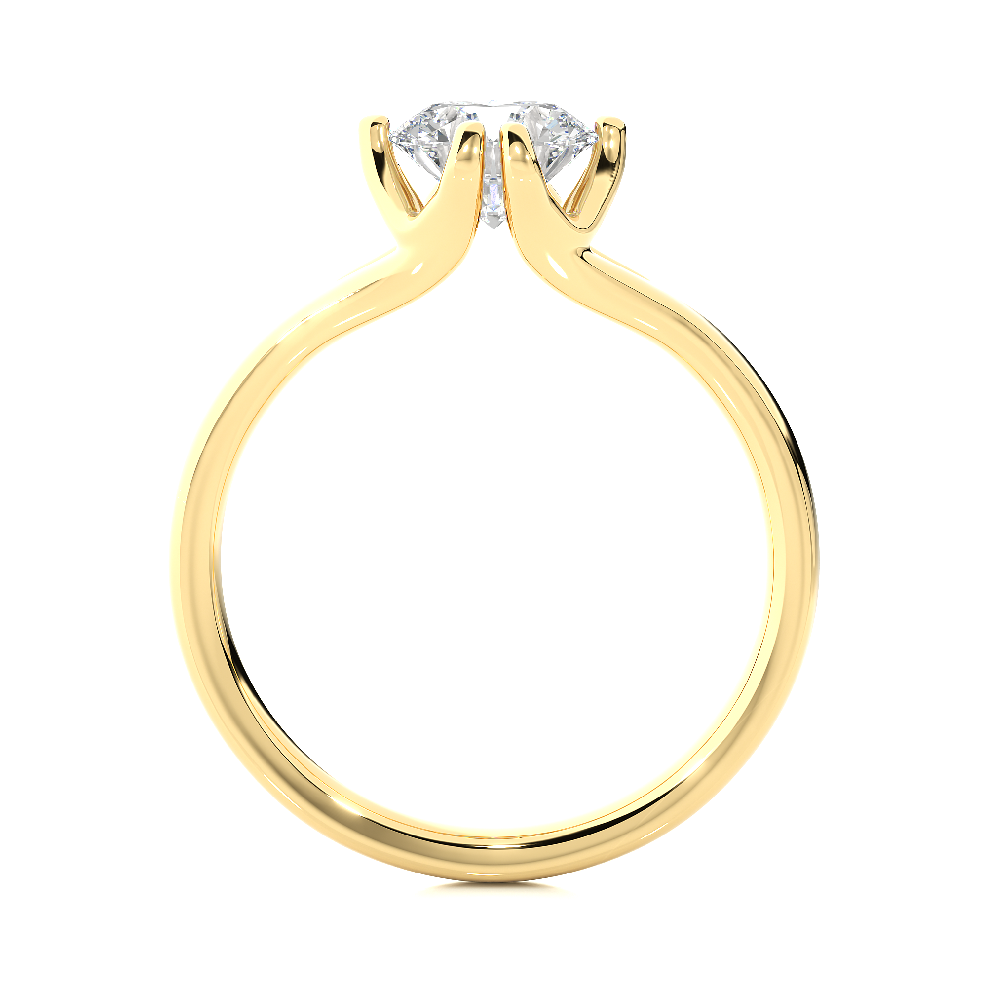 Round Cut Lab Grown Diamond Solitaire Engagement Ring