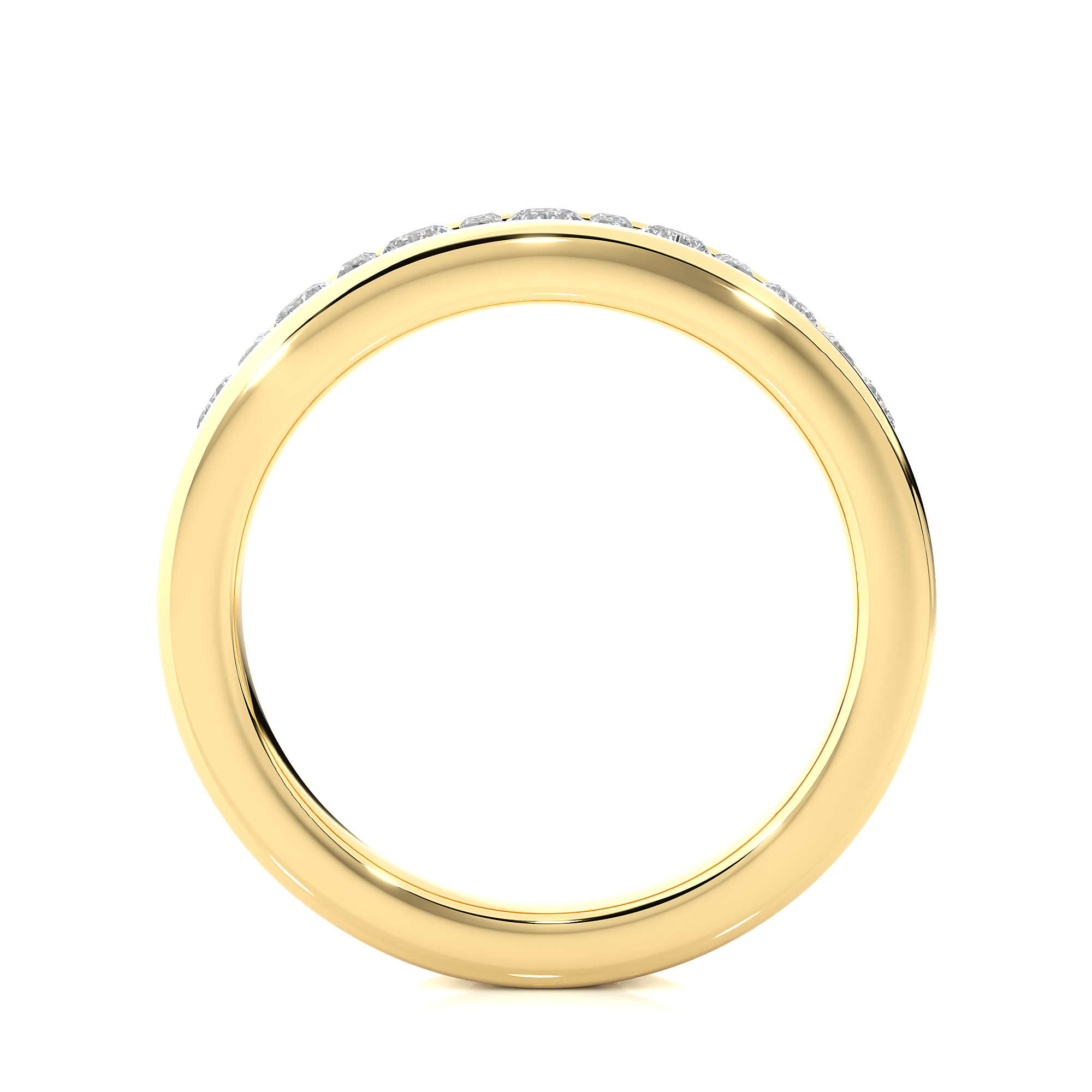 Round and Baguette Cut Lab Grown Diamond Eternity Ring