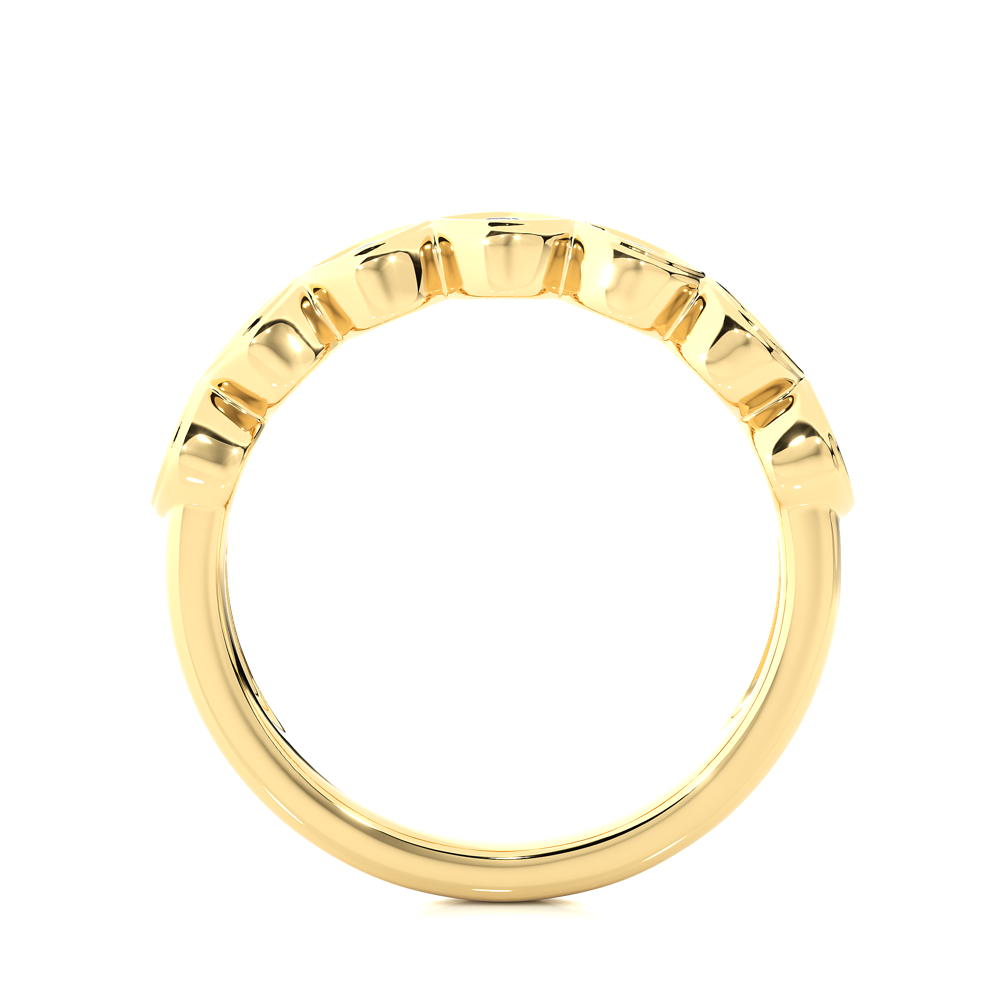 Bezel Set Lab Grown Diamond Half Eternity Ring