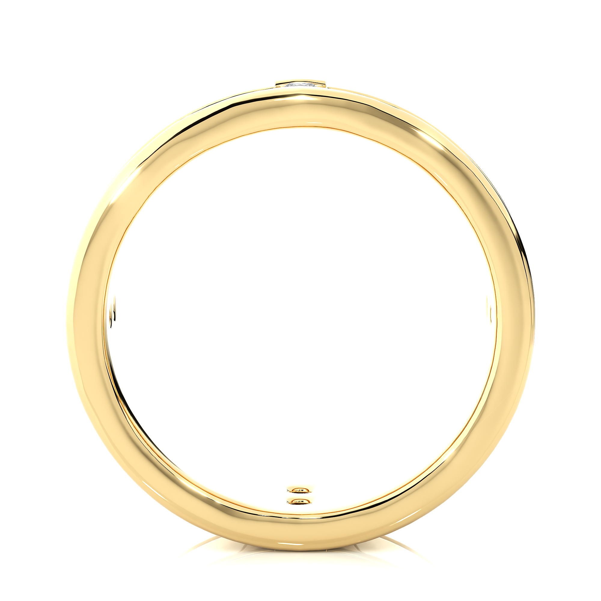 Men’s Gold Lab Diamond Classic Wedding Band