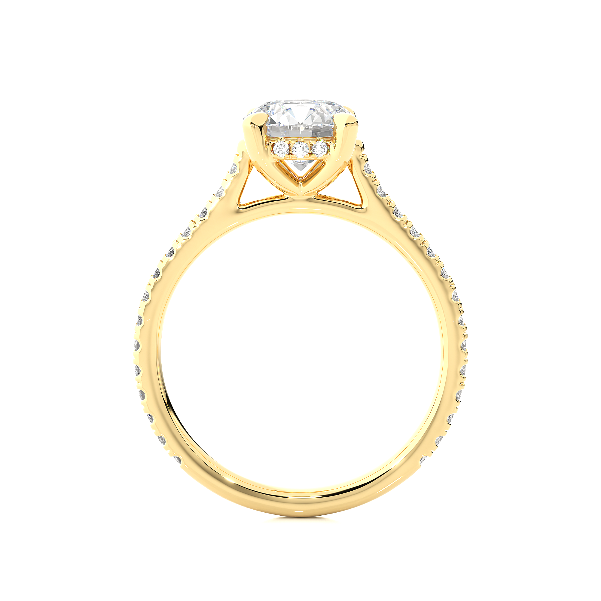Round Lab Grown Diamond Engagement Ring