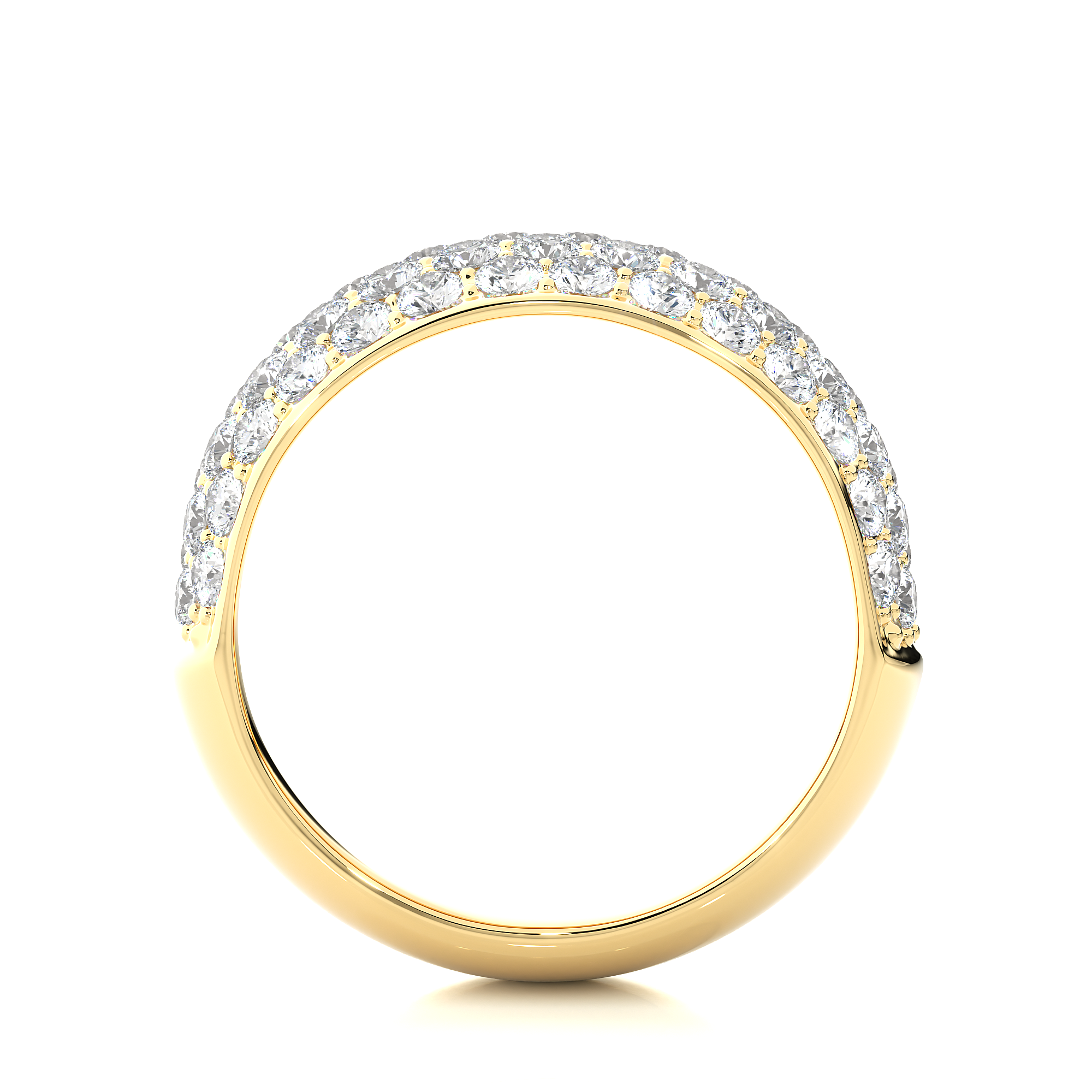 Round Cut Lab Grown Diamond Wide Eternity Ring