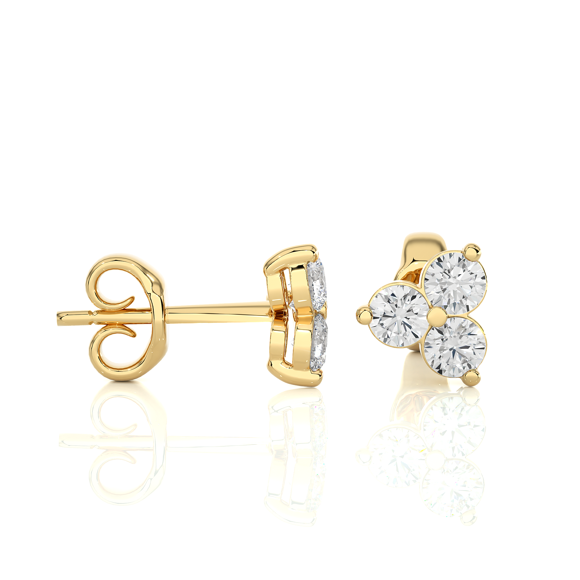 Trio Lab Grown Diamond Stud Earrings