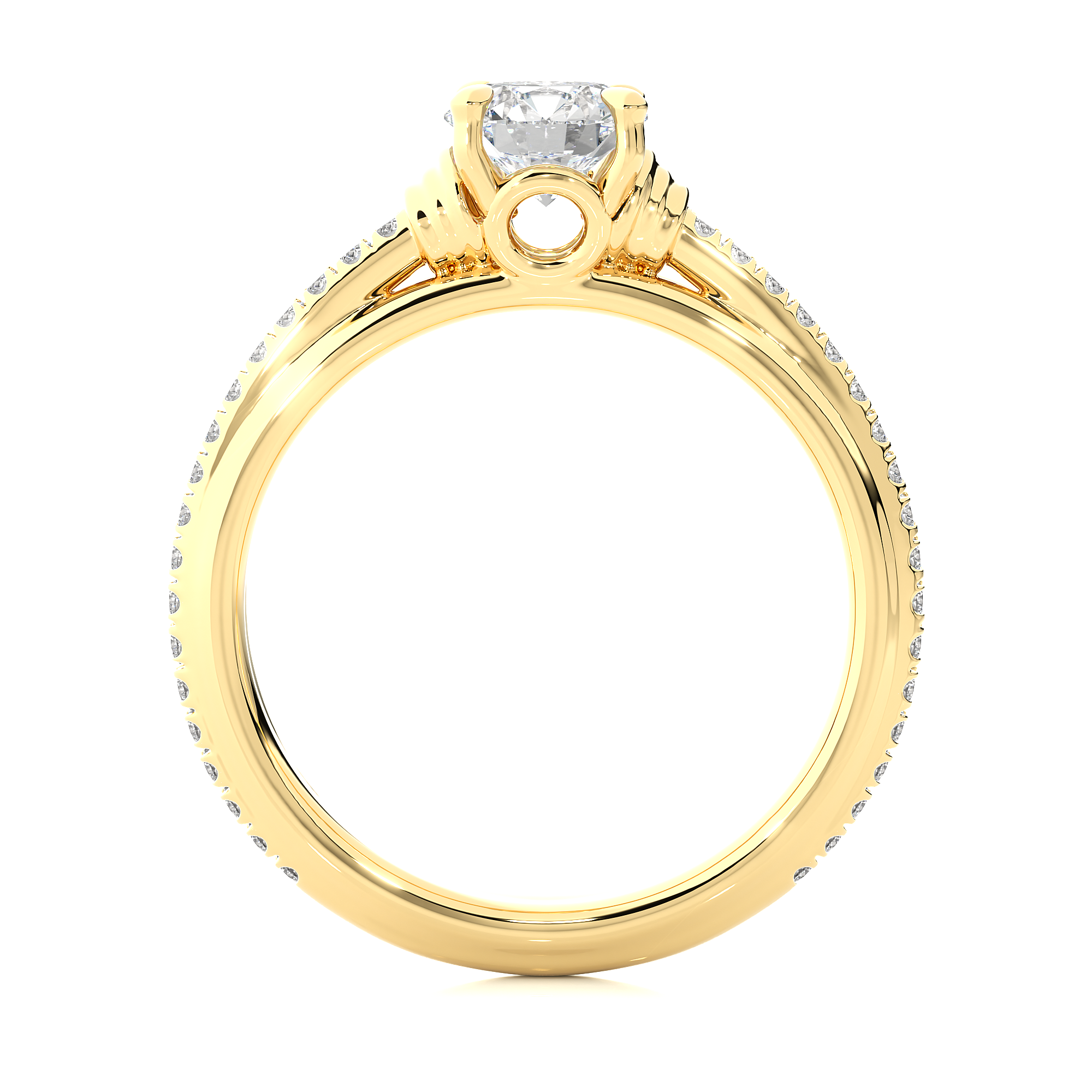 Round Cut Diamond Solitaire Engagement Ring