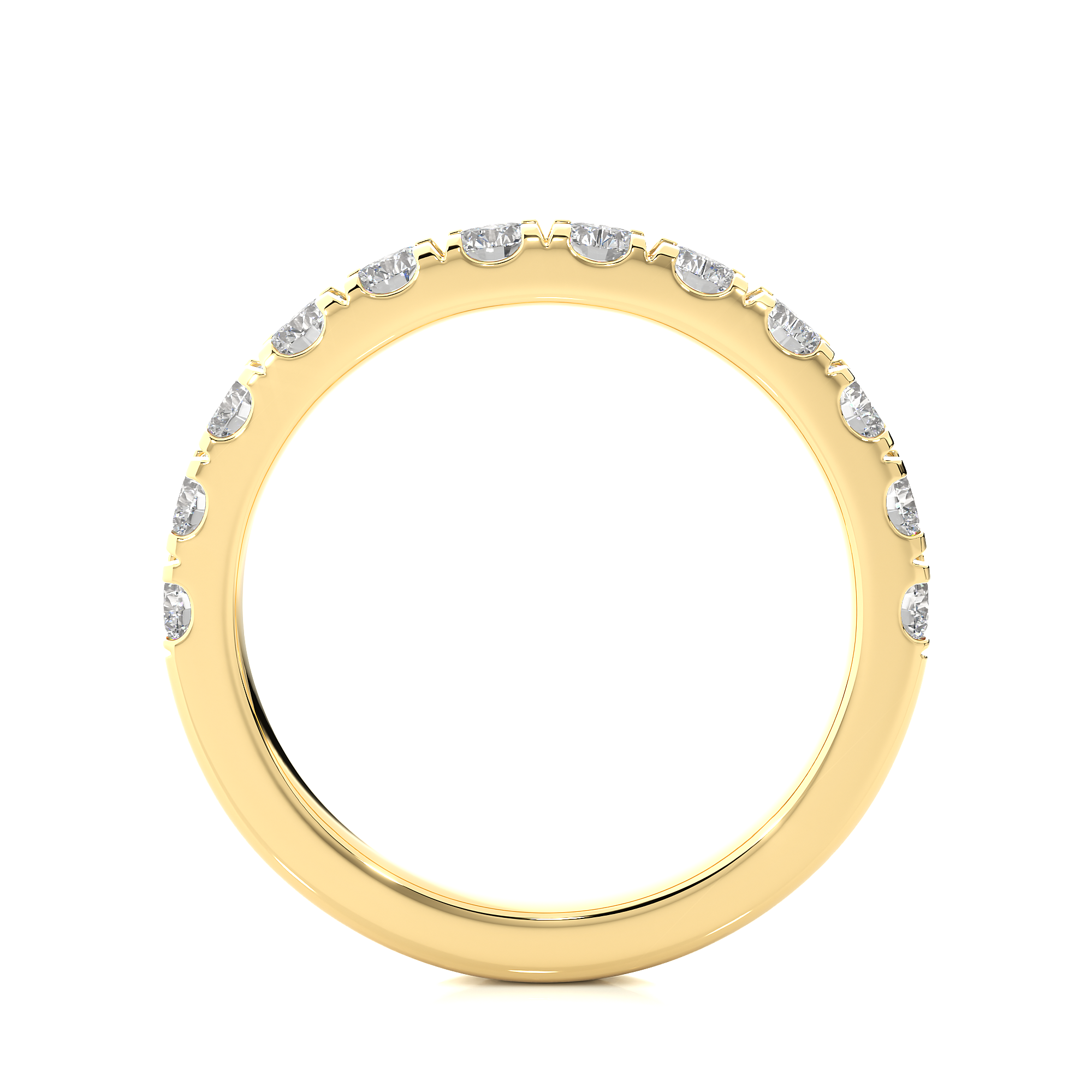 Round Cut Half Eternity Diamond Ring