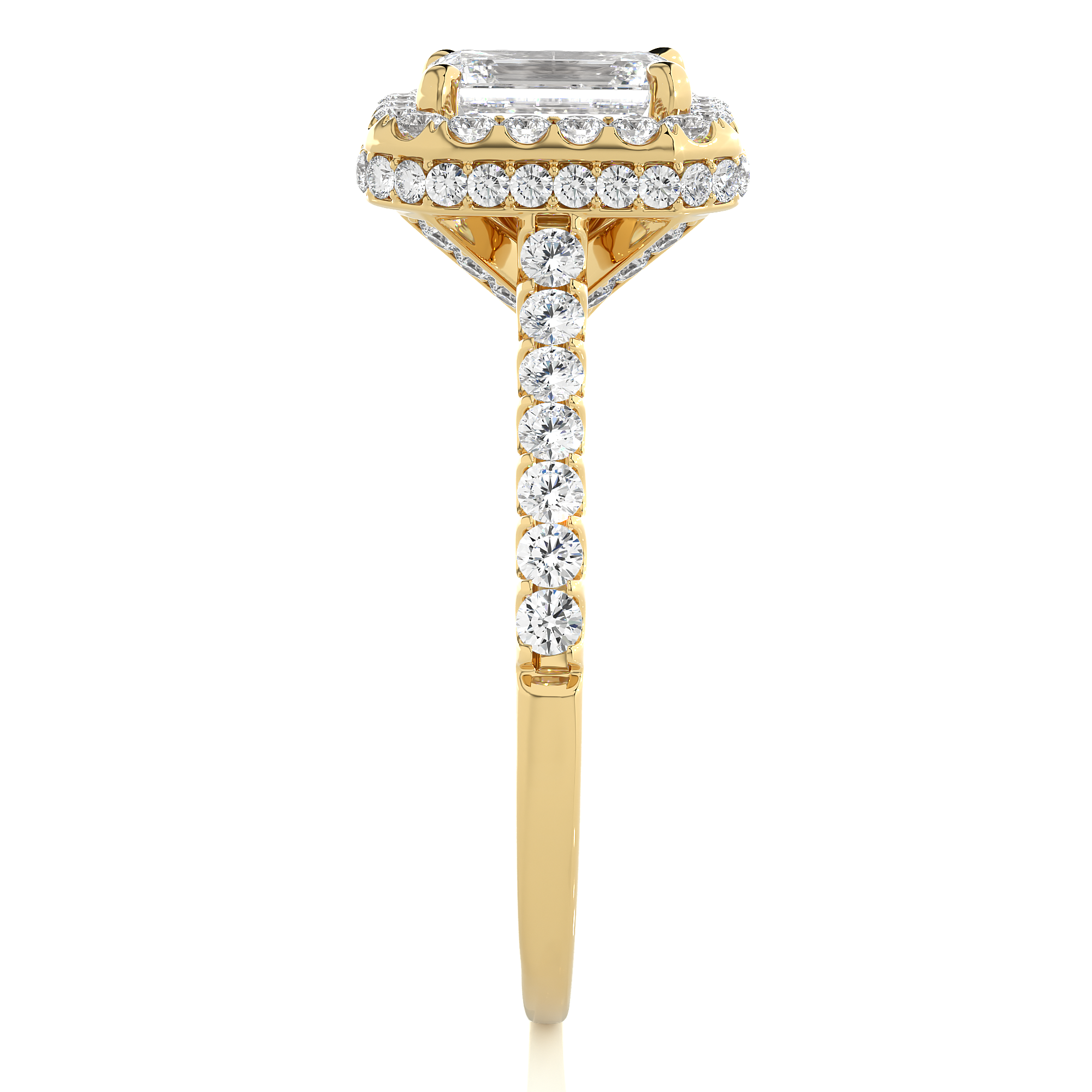 Emerald Cut Lab Grown Diamond Engagement Ring