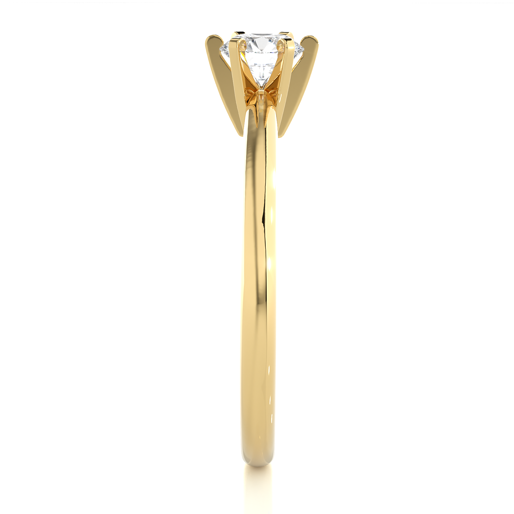 Round Cut Lab Grown Diamond Solitaire Engagement Ring
