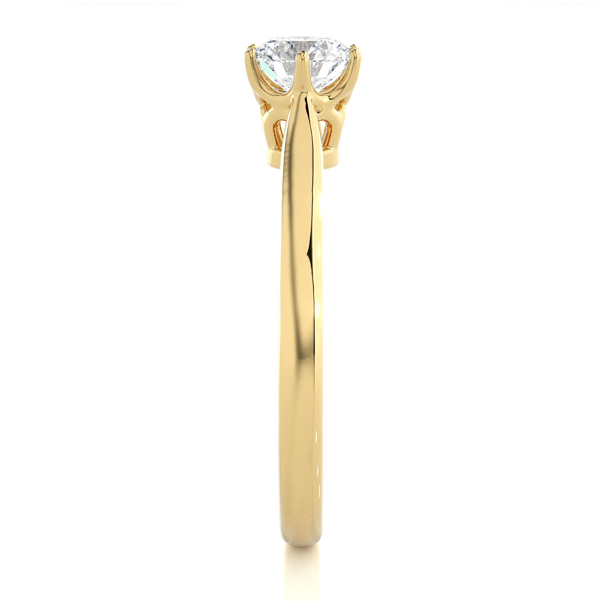 Round Cut Lab Grown Diamond Solitaire Engagement Ring