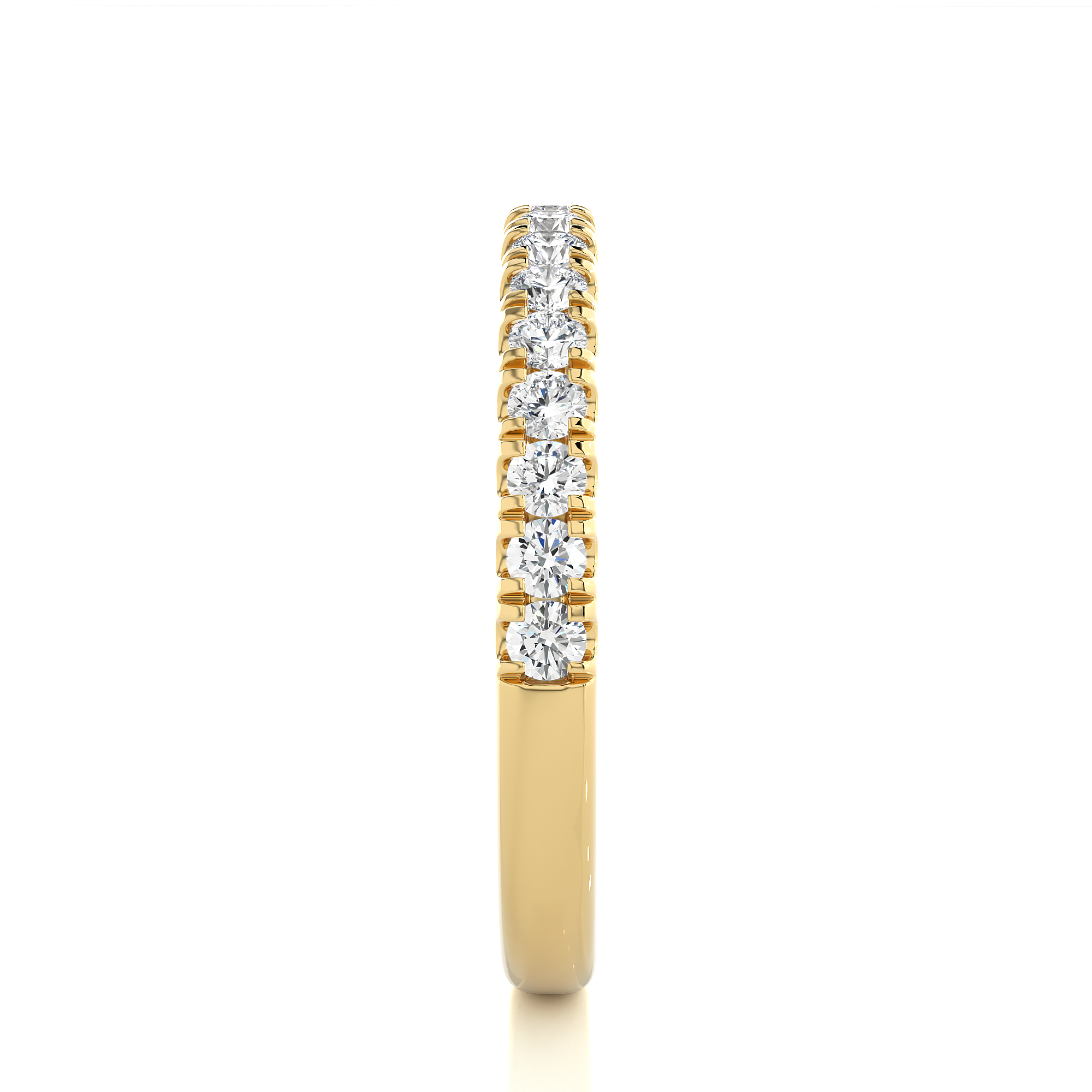 Round Cut Half Eternity Diamond Ring