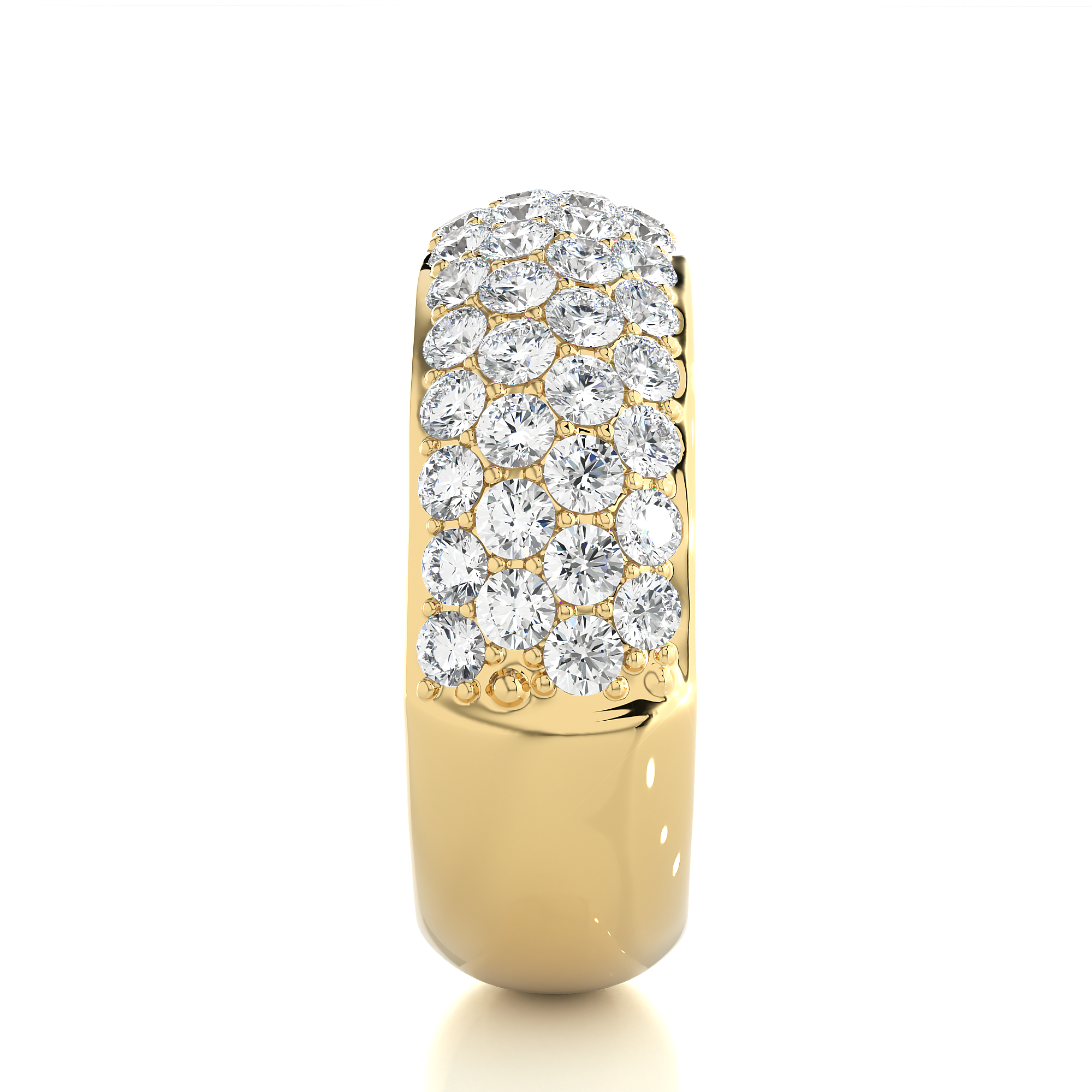Round Cut Lab Grown Diamond Wide Eternity Ring