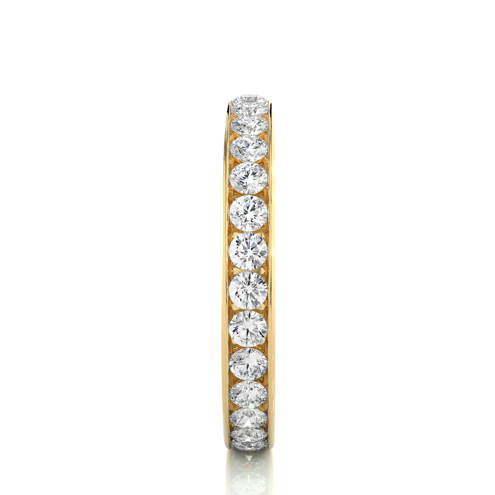 Channel Set Lab Grown Diamond Wedding Band