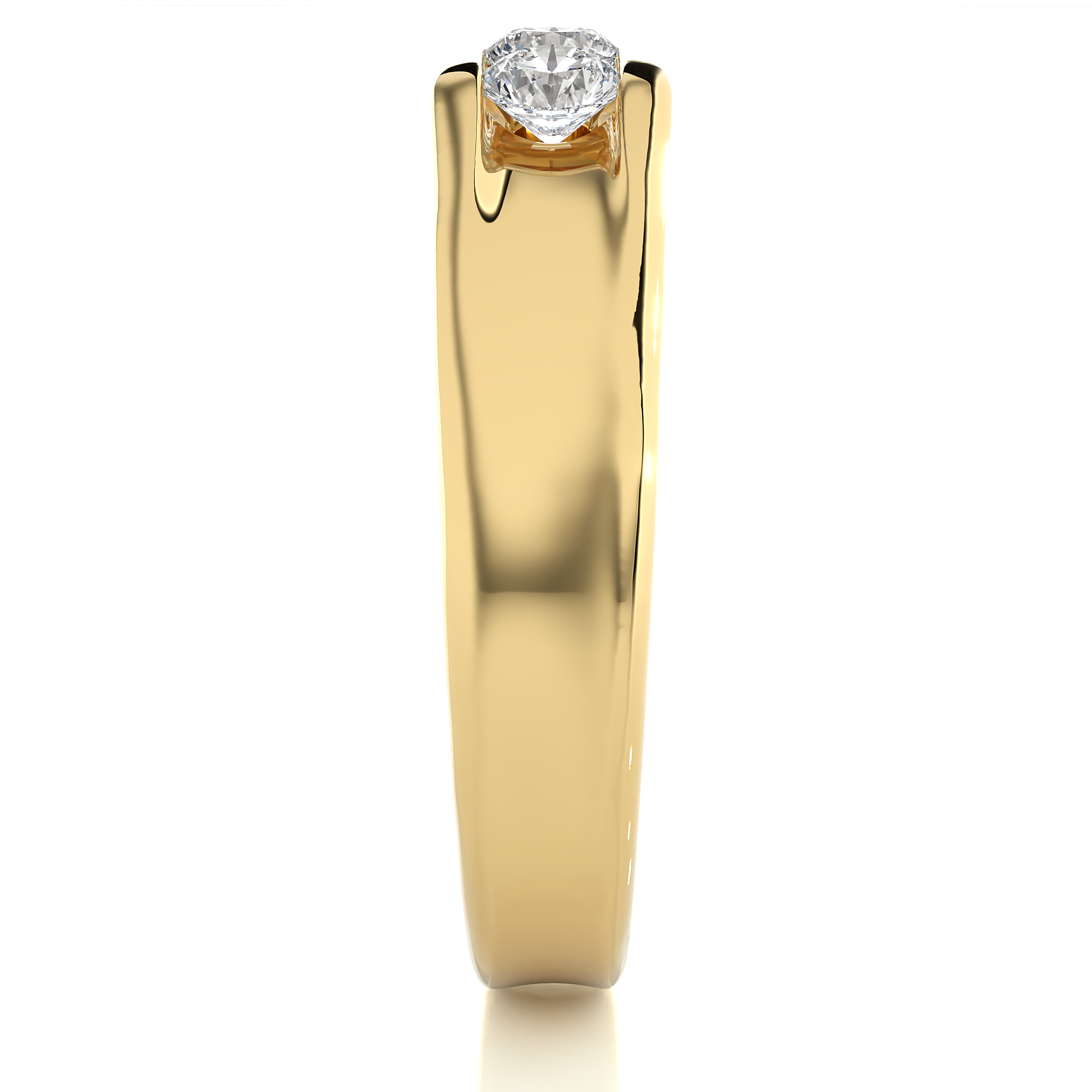 Classic Lab Diamond Three Stone Men’s Wedding Band
