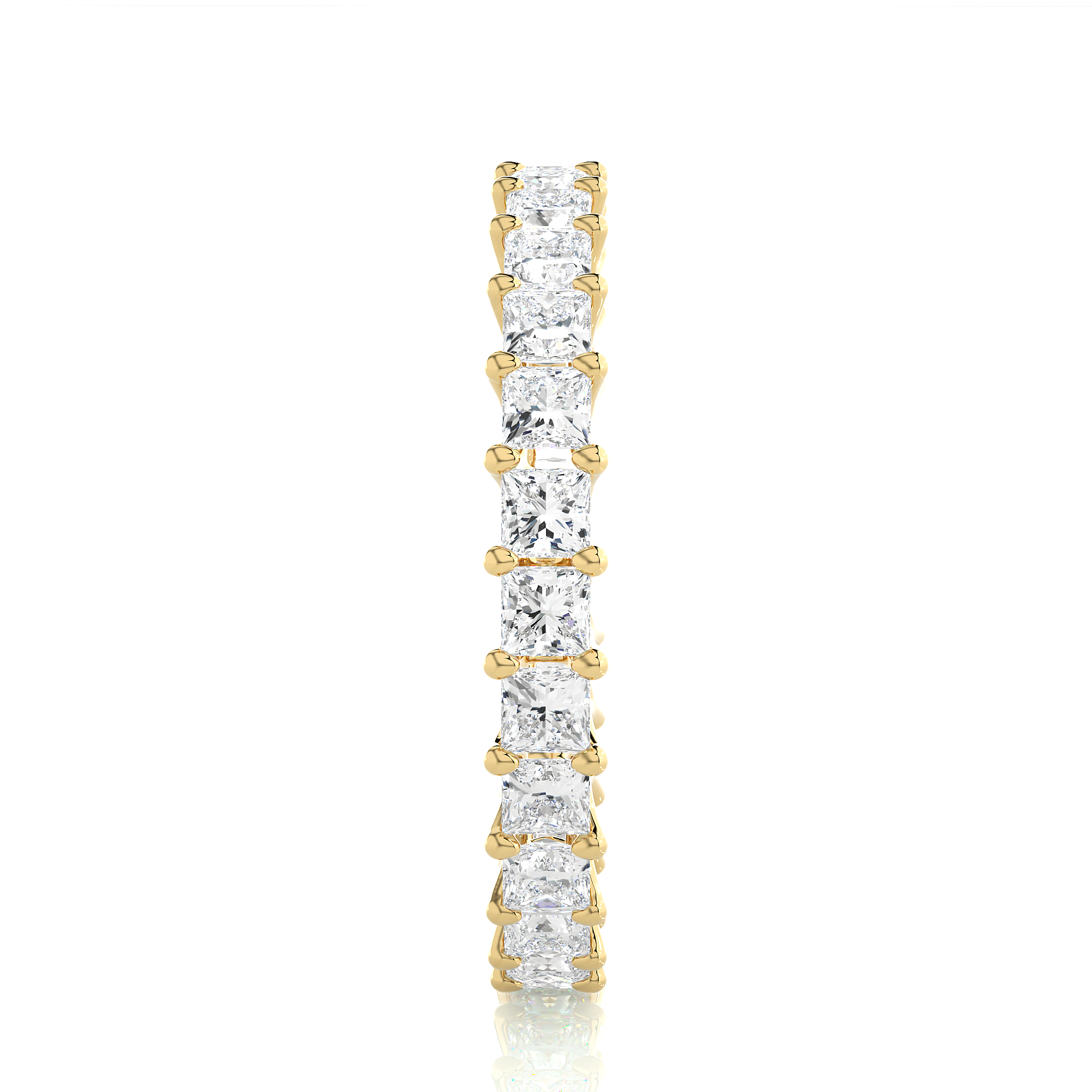 Princess Lab Diamond Eternity Wedding Band