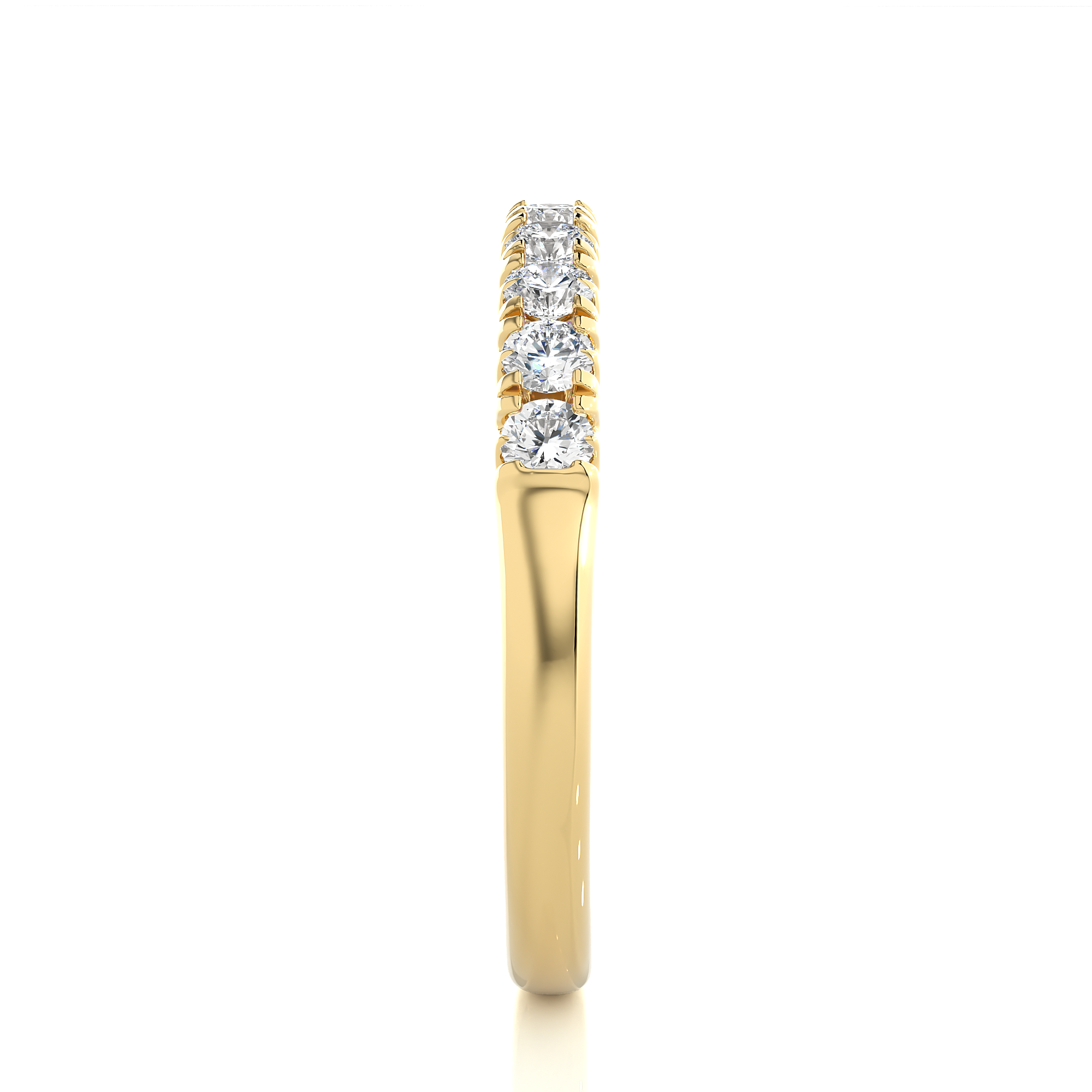 Round Cut  Lab Grown Diamond Half Eternity Ring