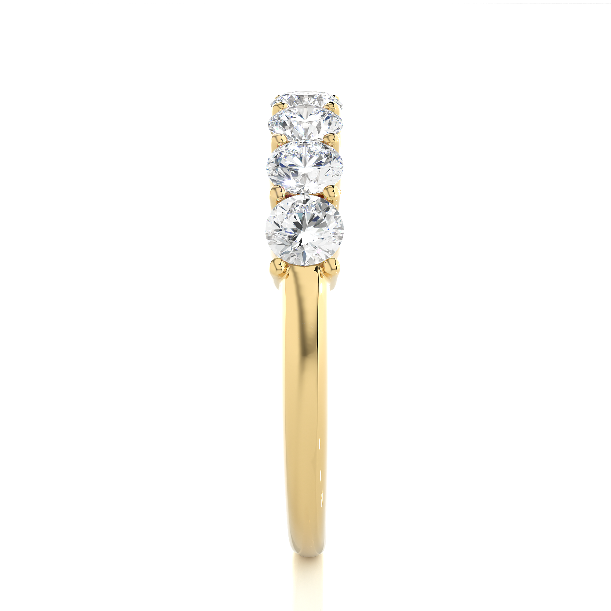 Round Cut Half Eternity Diamond Ring