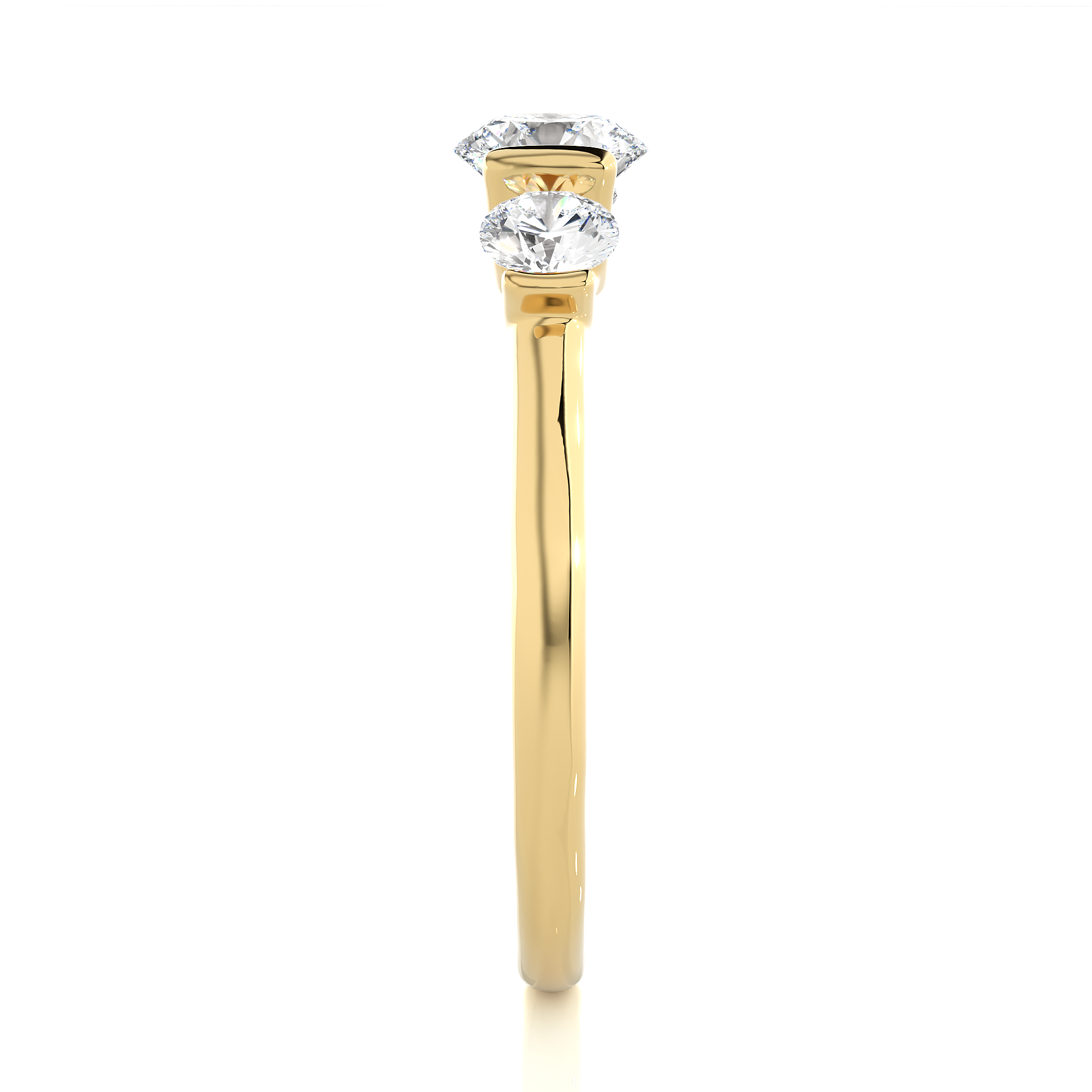 Lab Grown Diamond Three Stone Engagement Ring