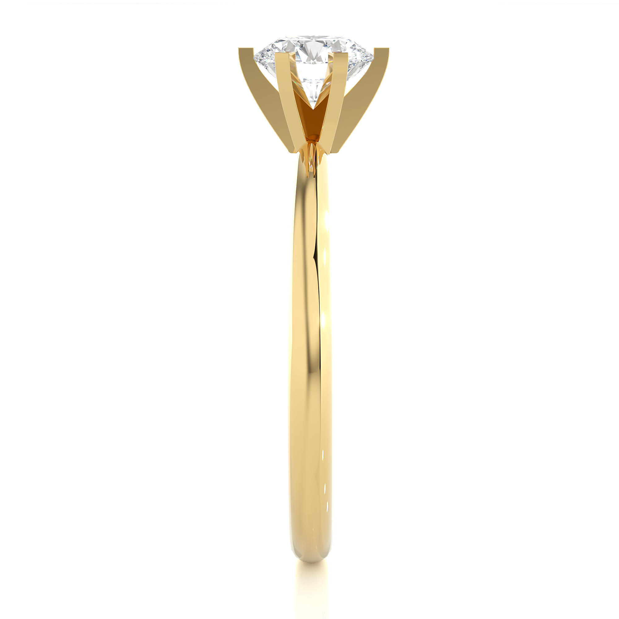 Round Lab Grown Diamond Solitaire Ring