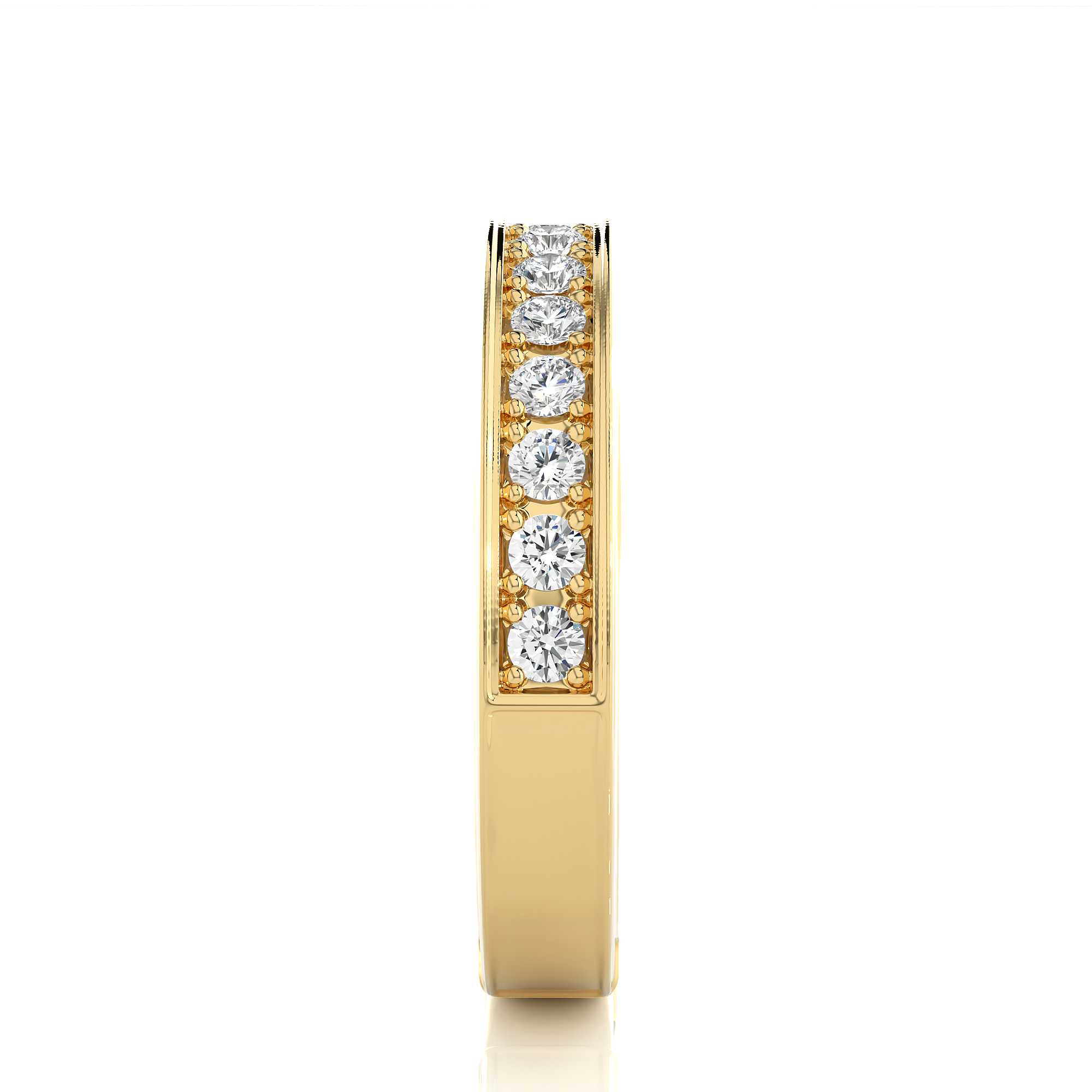 Channel Set Lab Grown Diamond Half Eternity Ring