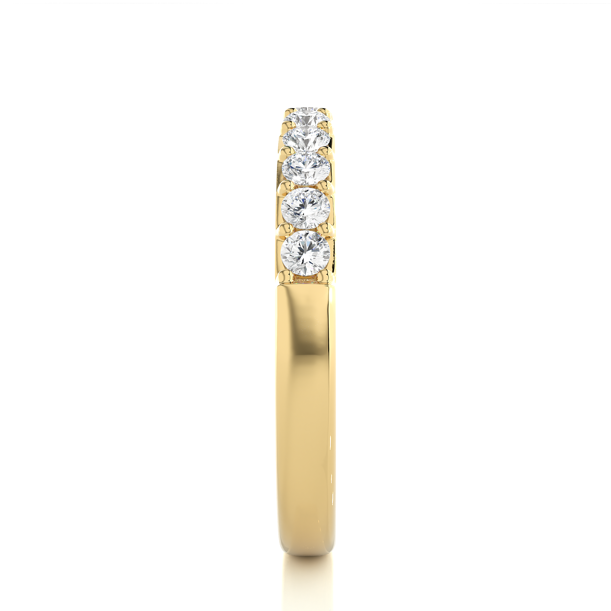 Round Cut Diamond Half Eternity Ring