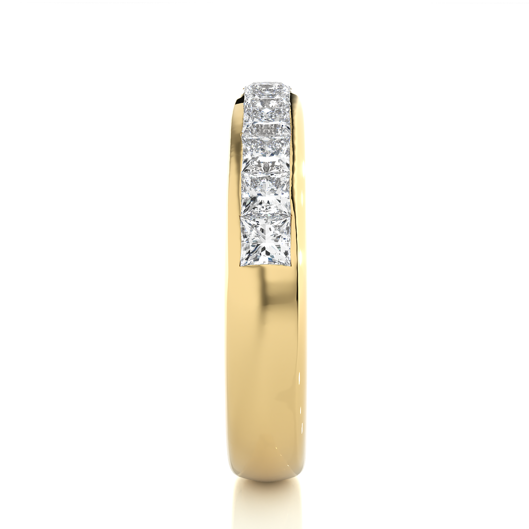 Princess Cut Lab Grown Diamond Channel Set Eternity Band