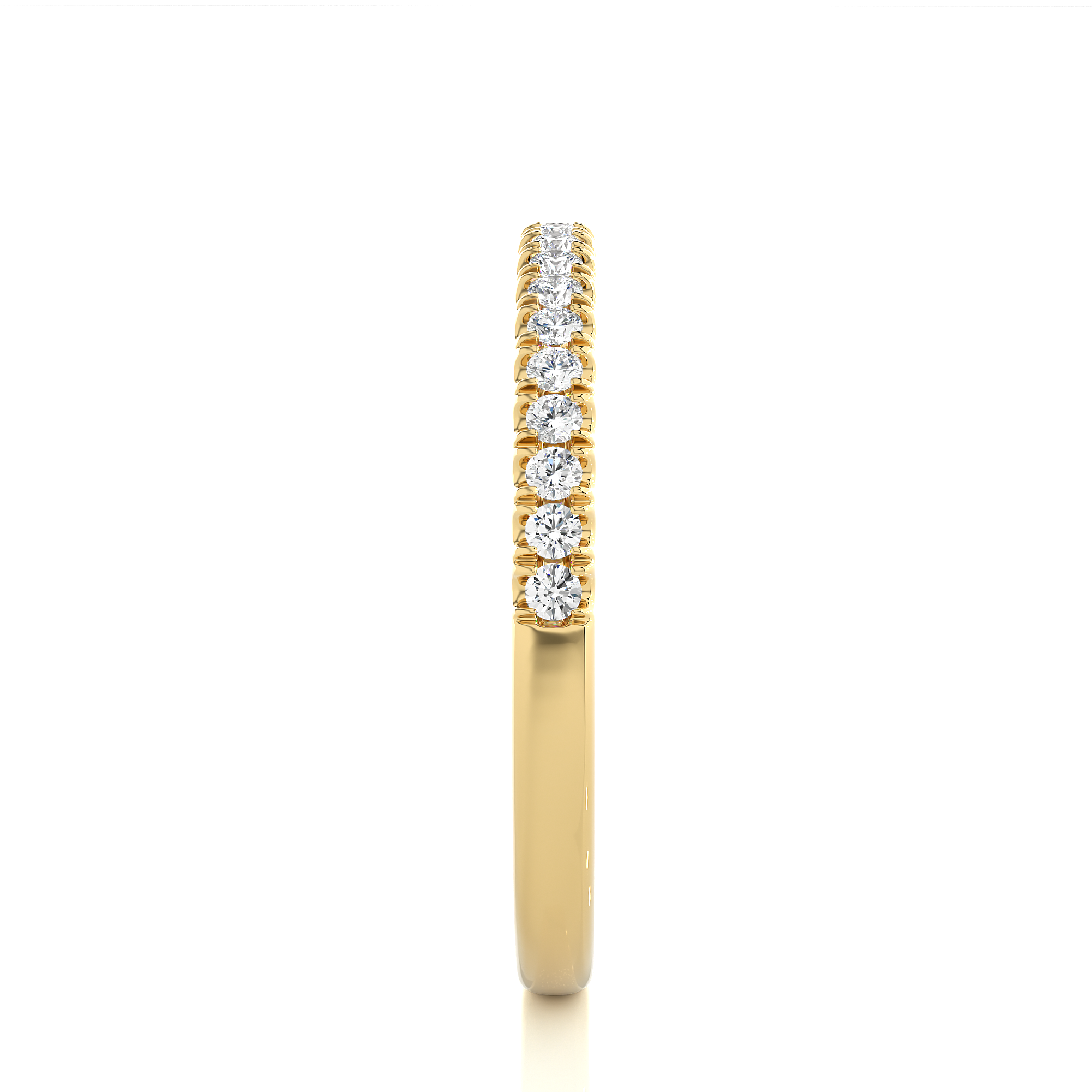 Round Cut Lab Grown Diamond Half Eternity Ring
