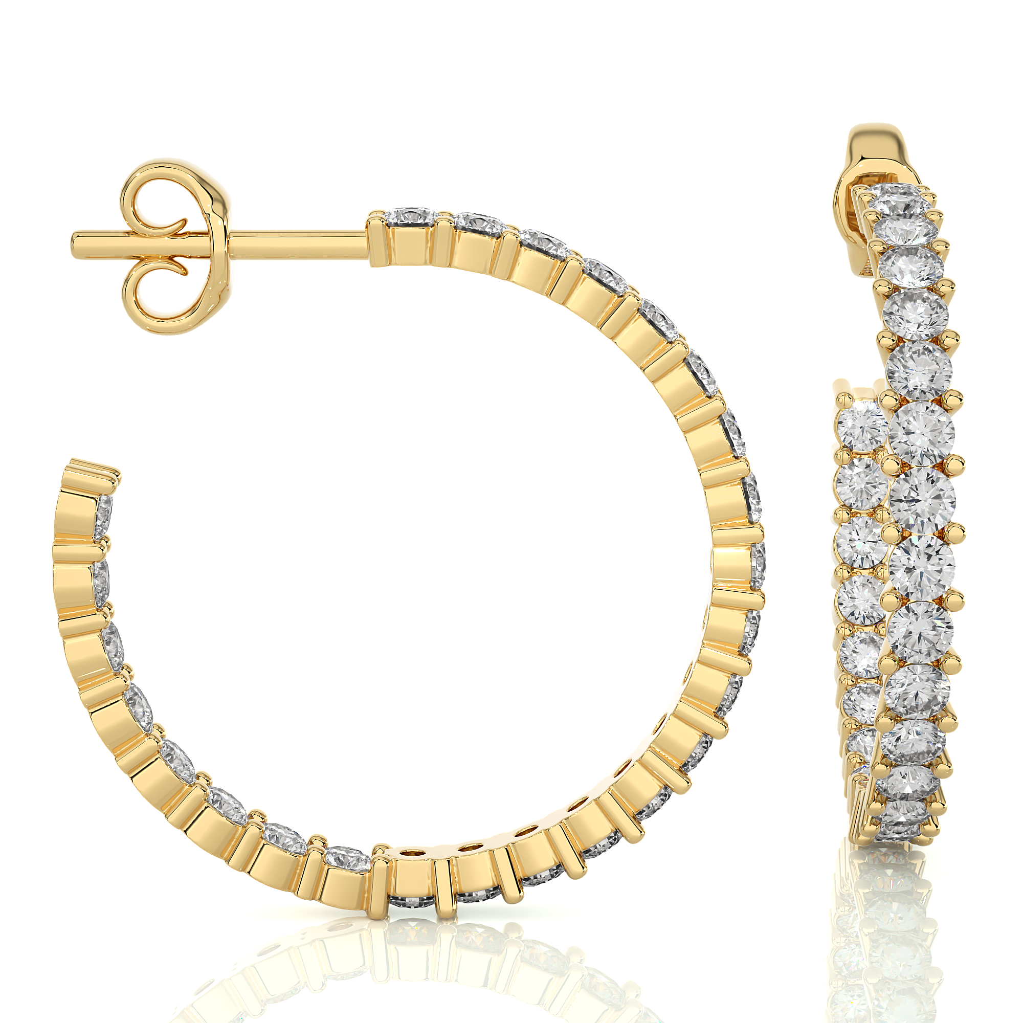 Luxe Lab Diamond Hoop Earrings