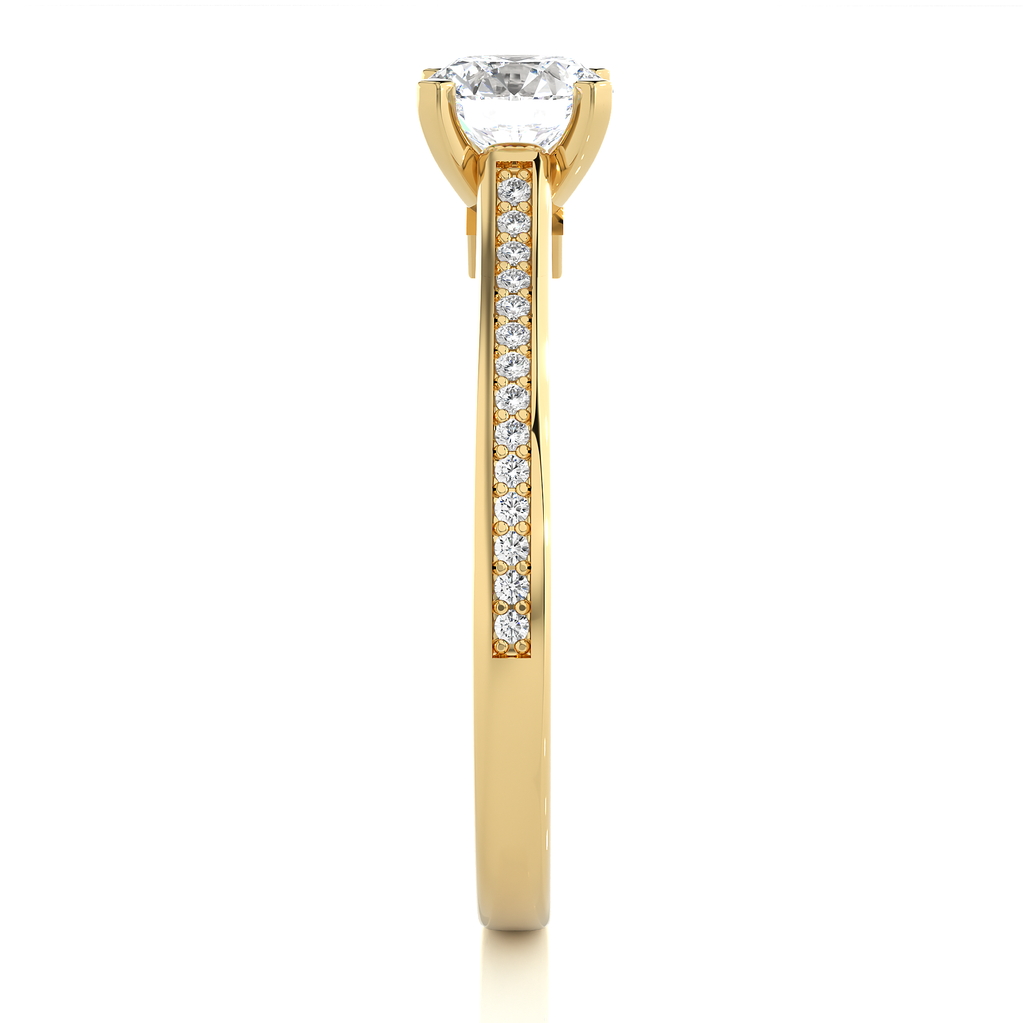 Round Lab Grown Diamond Engagement Ring
