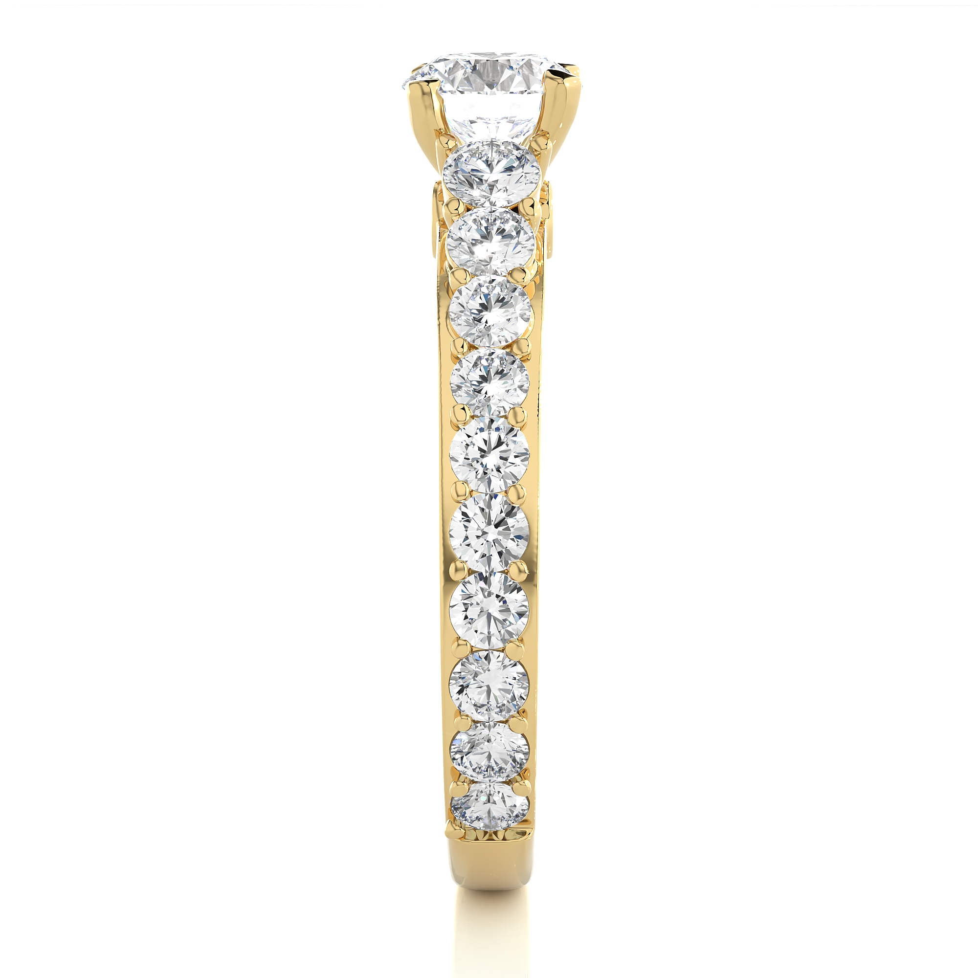Round Cut Lab Grown Diamond Engagement Ring