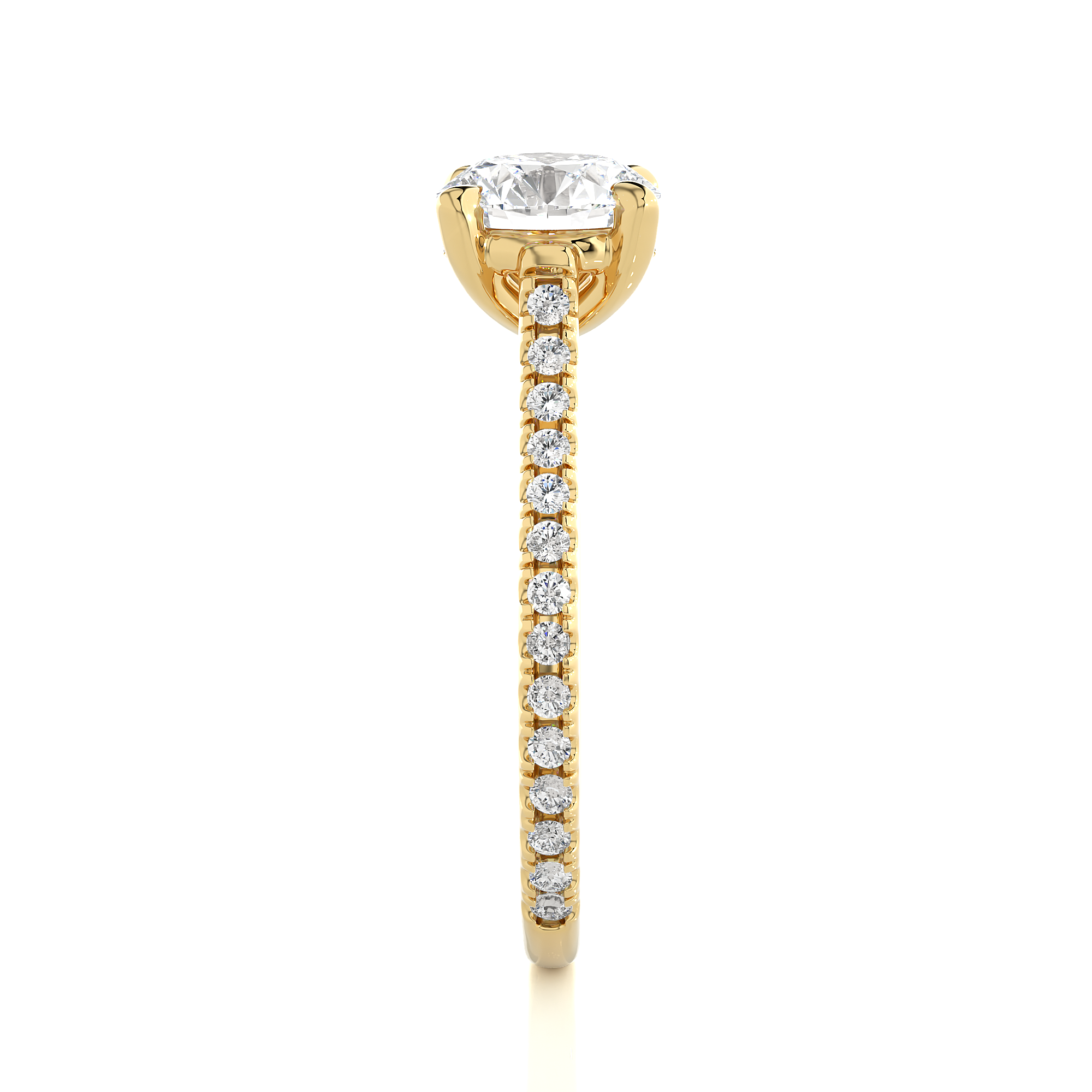 Round Lab Grown Diamond Engagement Ring