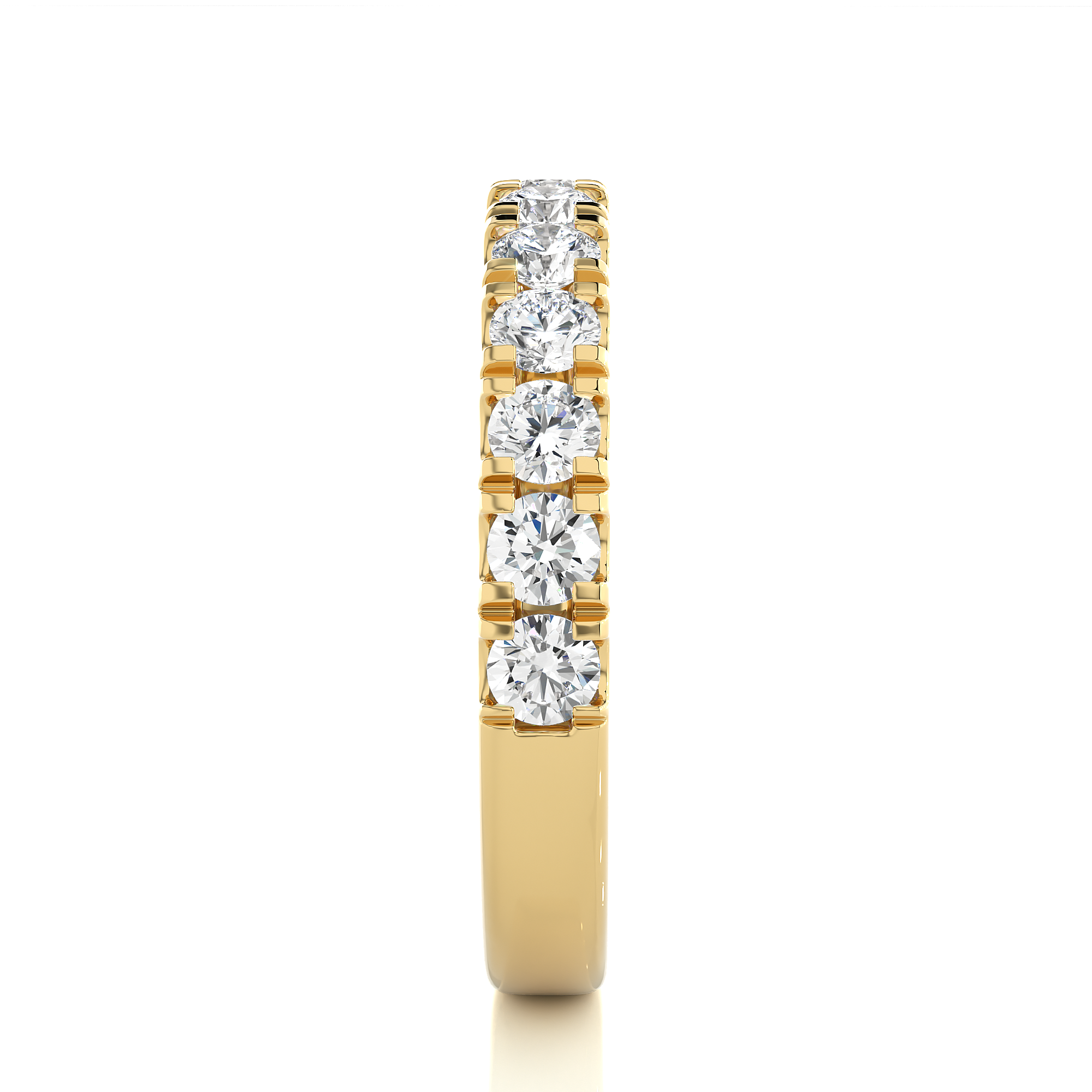 Round Cut Half Eternity Diamond Ring
