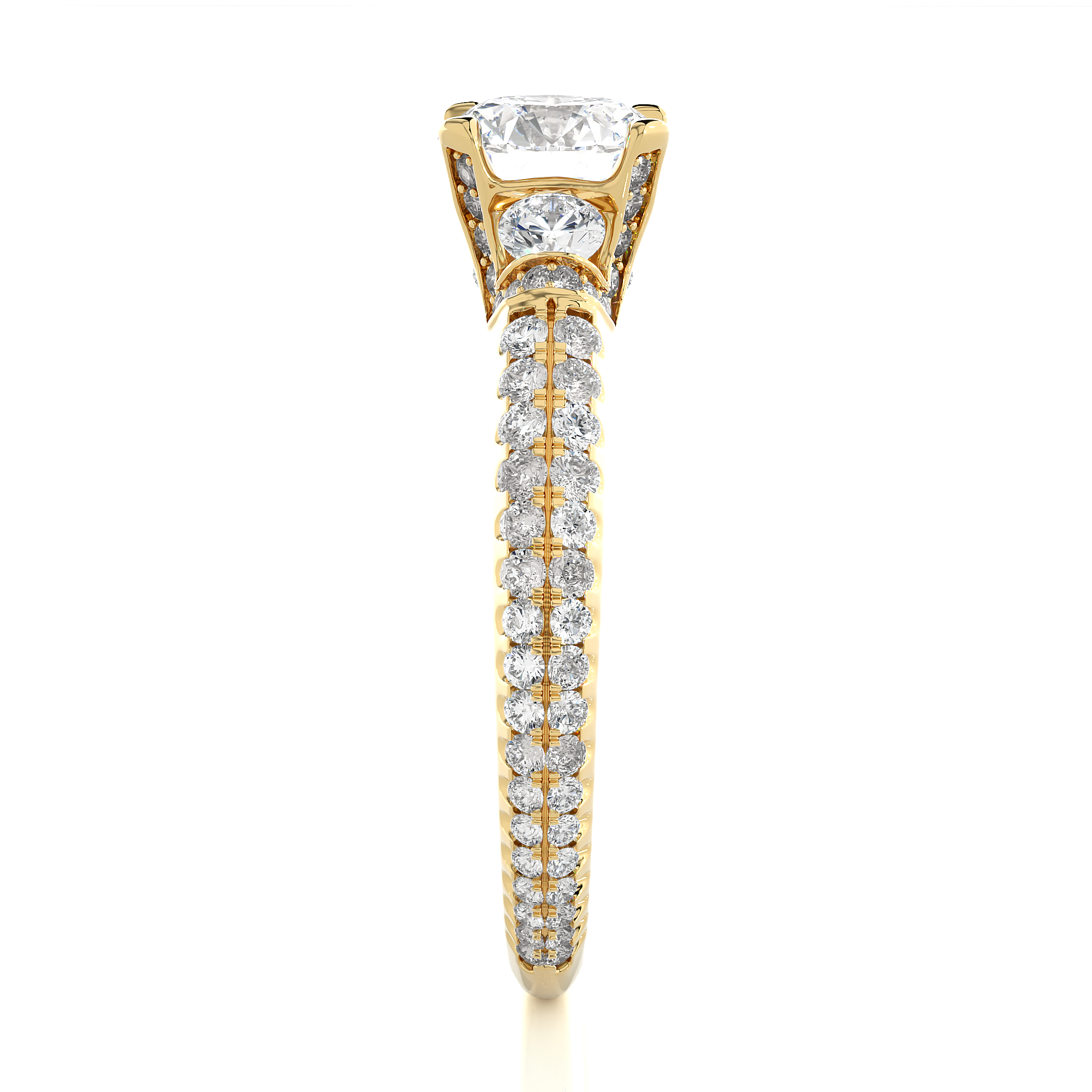 Three Stone Lab Grown Diamond Engagement Ring
