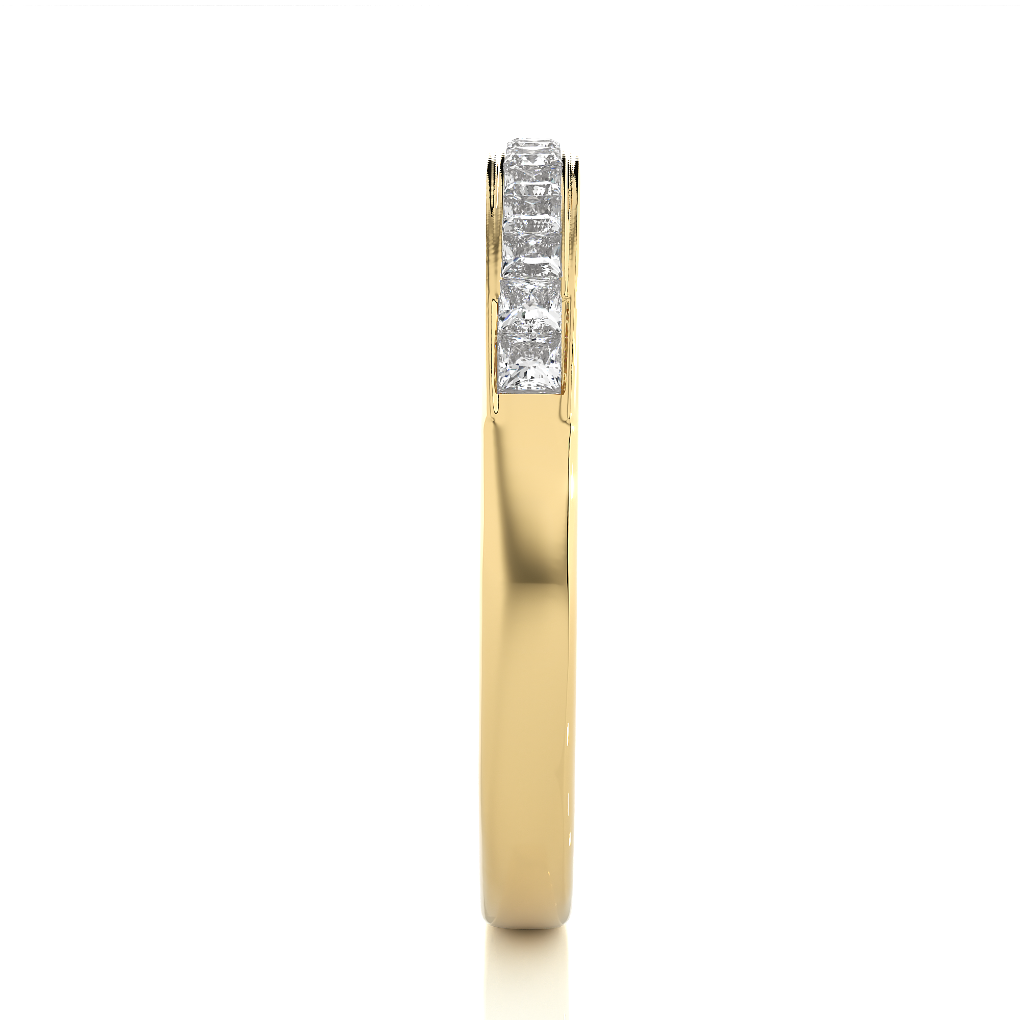 Channel Set Princess Cut Lab Grown Diamond Eternity Band