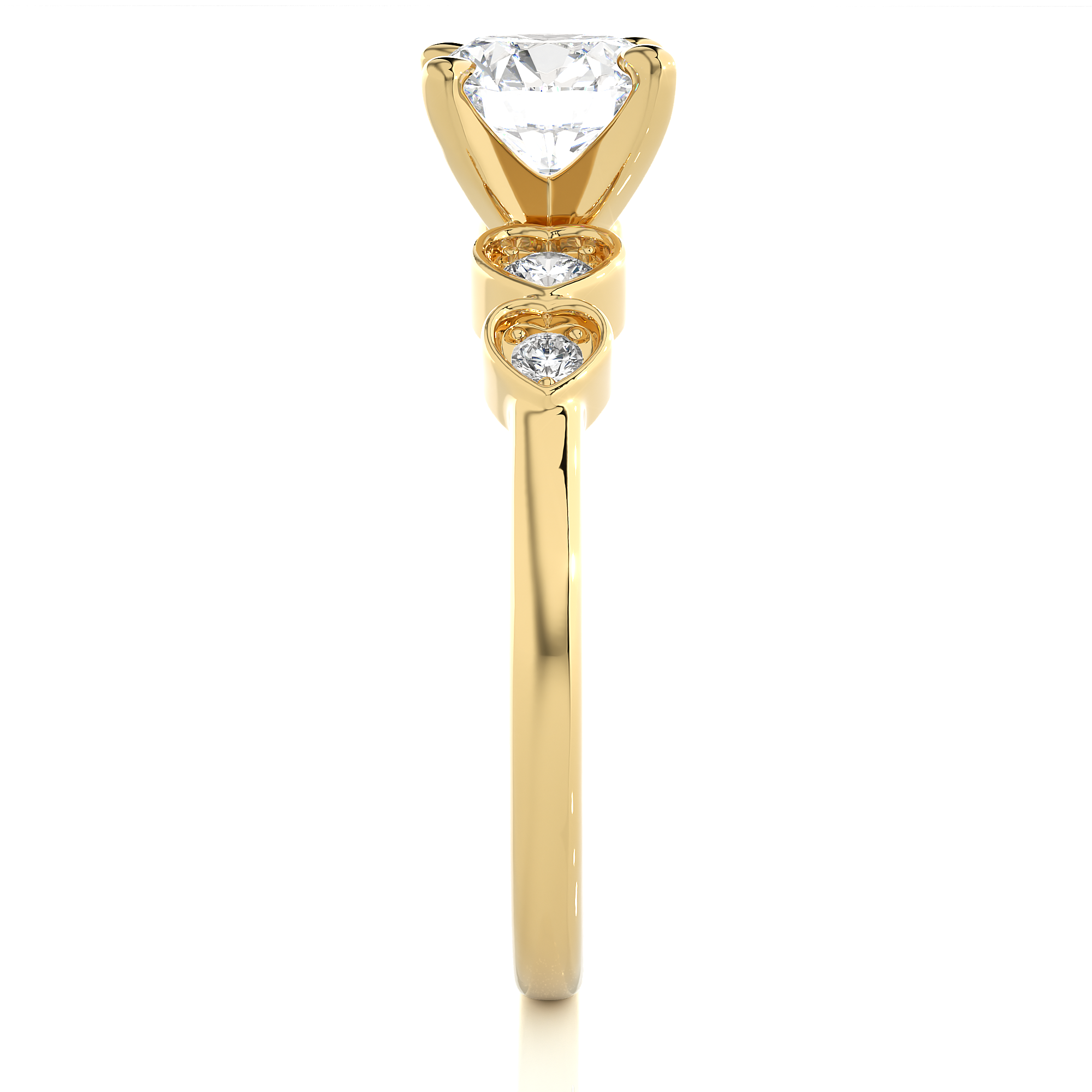Delicate Round Lab Grown Diamond Engagement Ring
