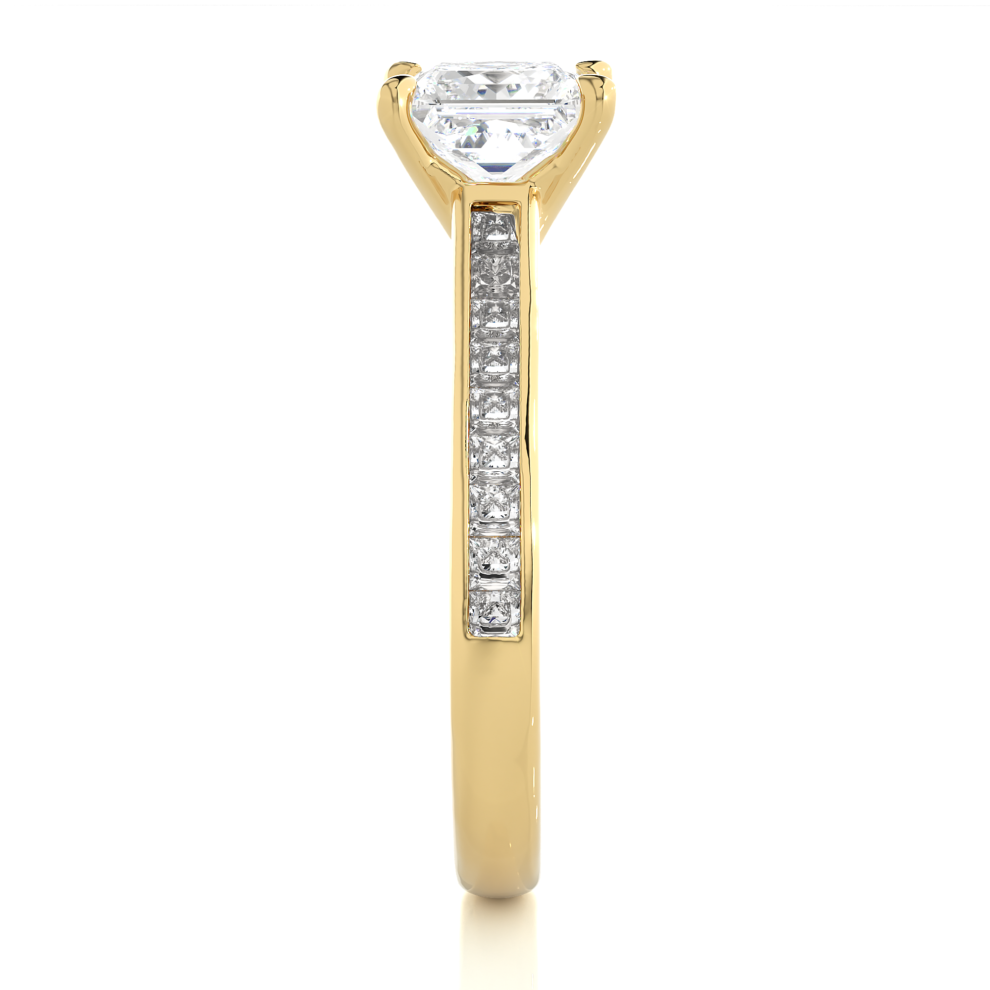 Princess Cut Lab Grown Diamond Engagement Ring