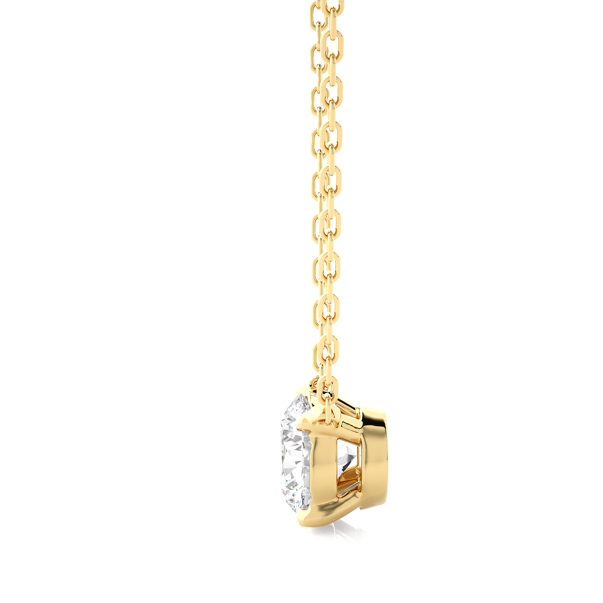 Round Lab Grown Diamond Solitaire Necklace