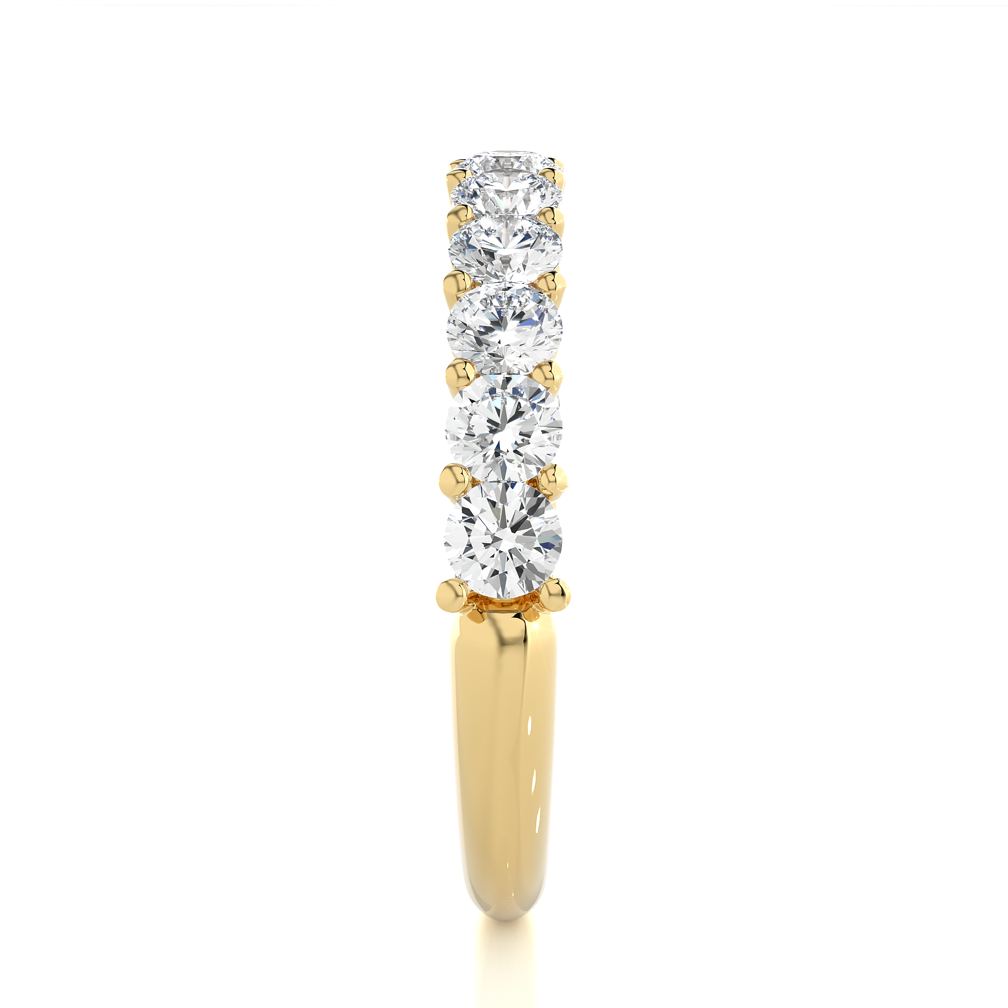 Round Cut Diamond Eternity Wedding Band