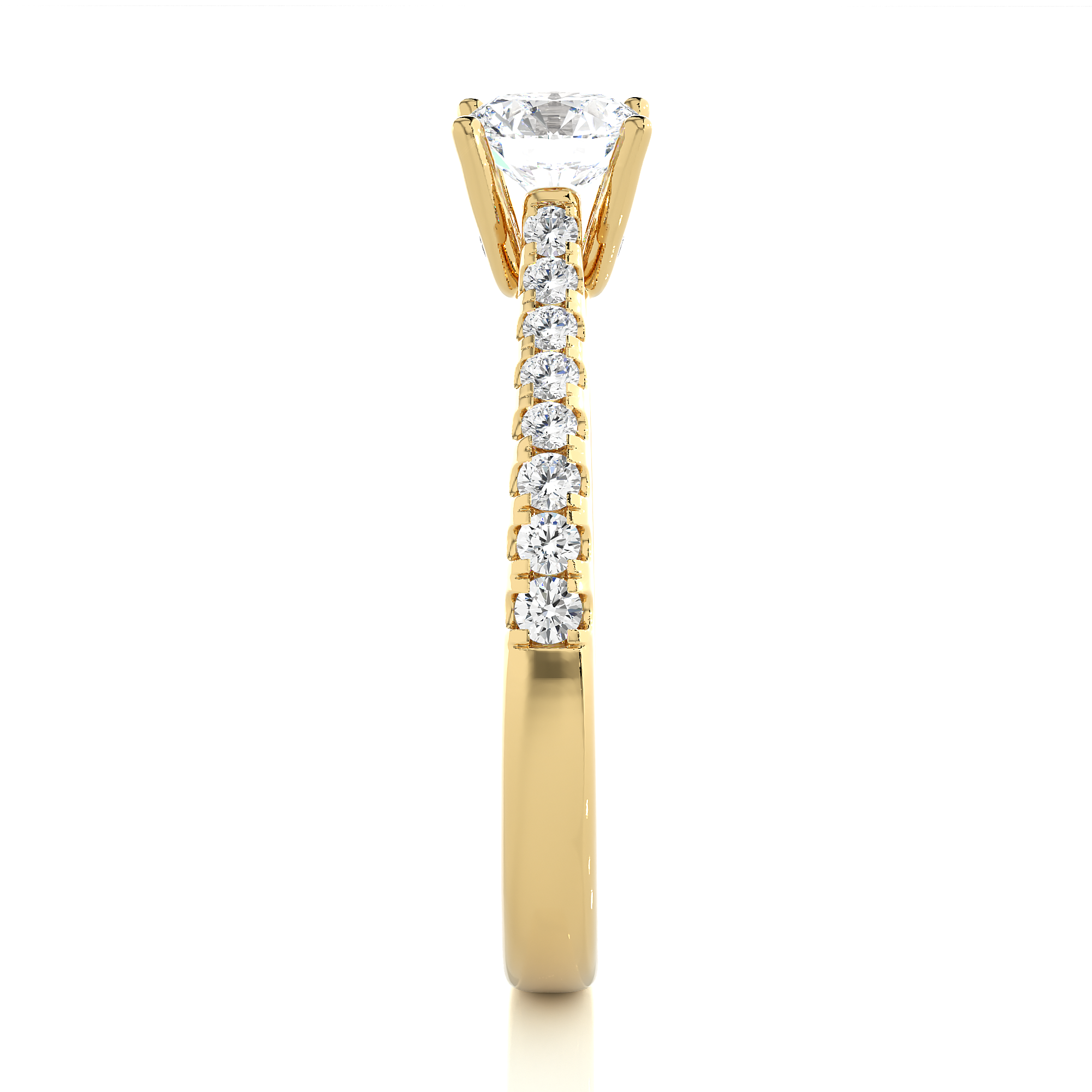 Round Cut Diamond Solitaire Engagement Ring