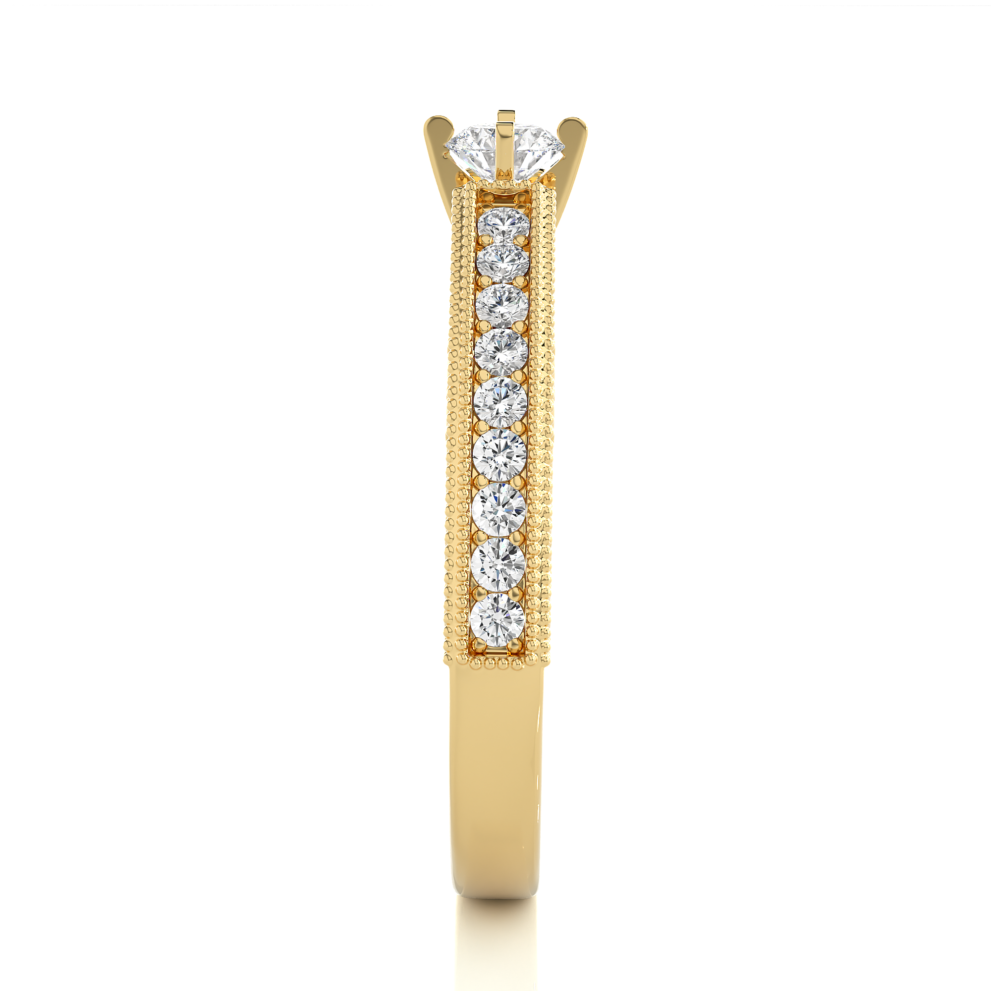 Vintage Style Diamond Engagement Ring