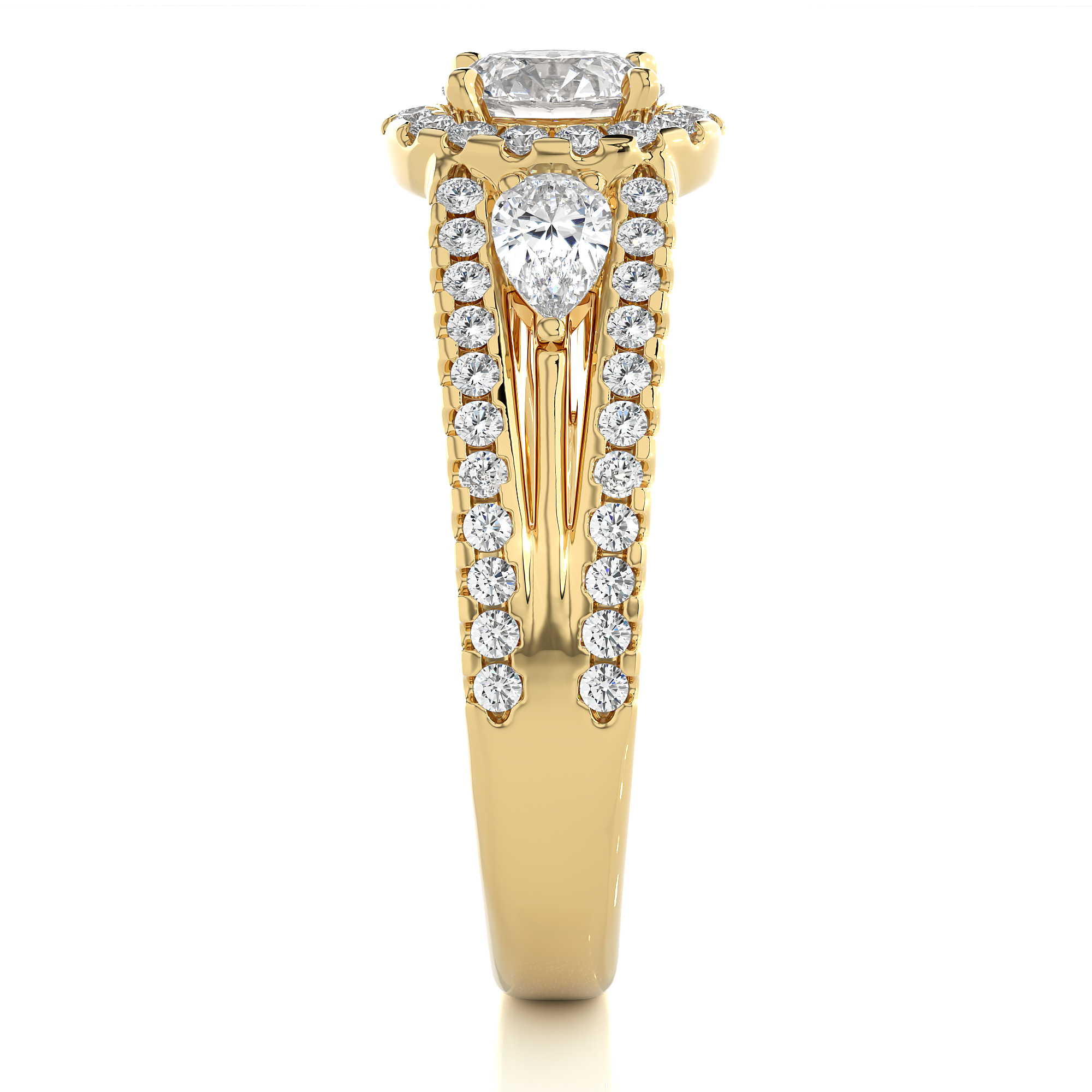 Vintage Halo Lab Grown Diamond Engagement Ring