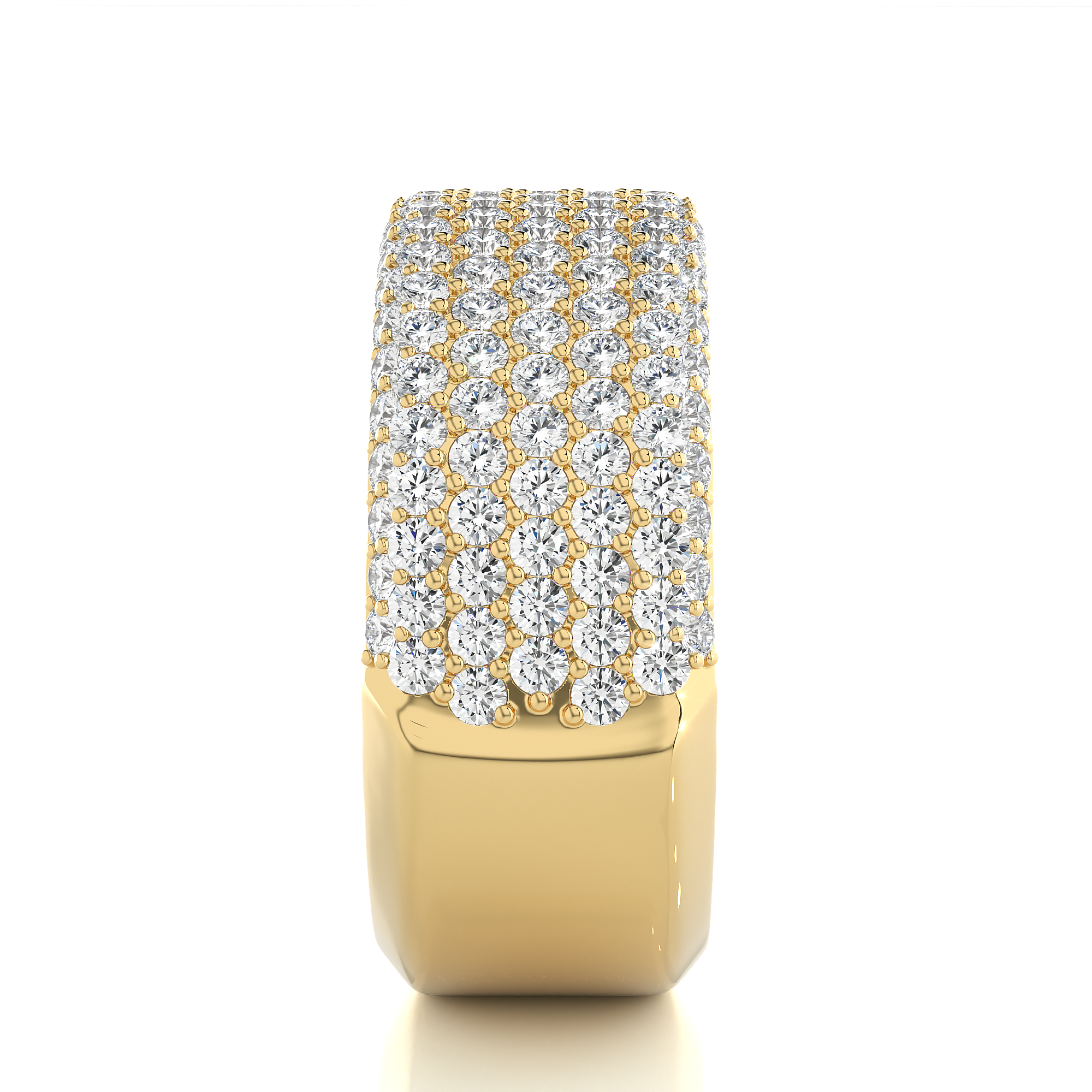 Multi Row Lab Grown Diamond Wide Band