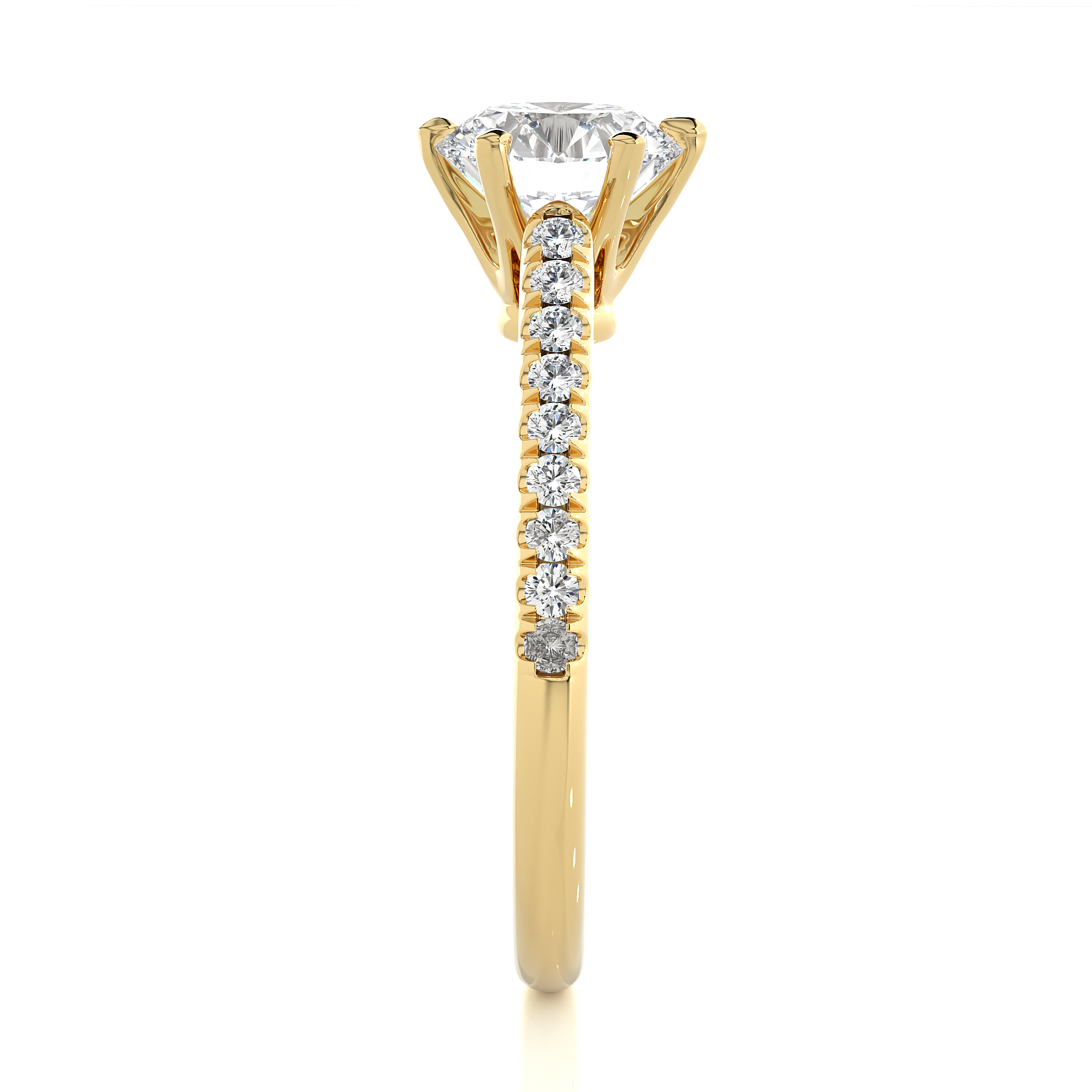 Round Lab Grown Diamond Engagement Ring
