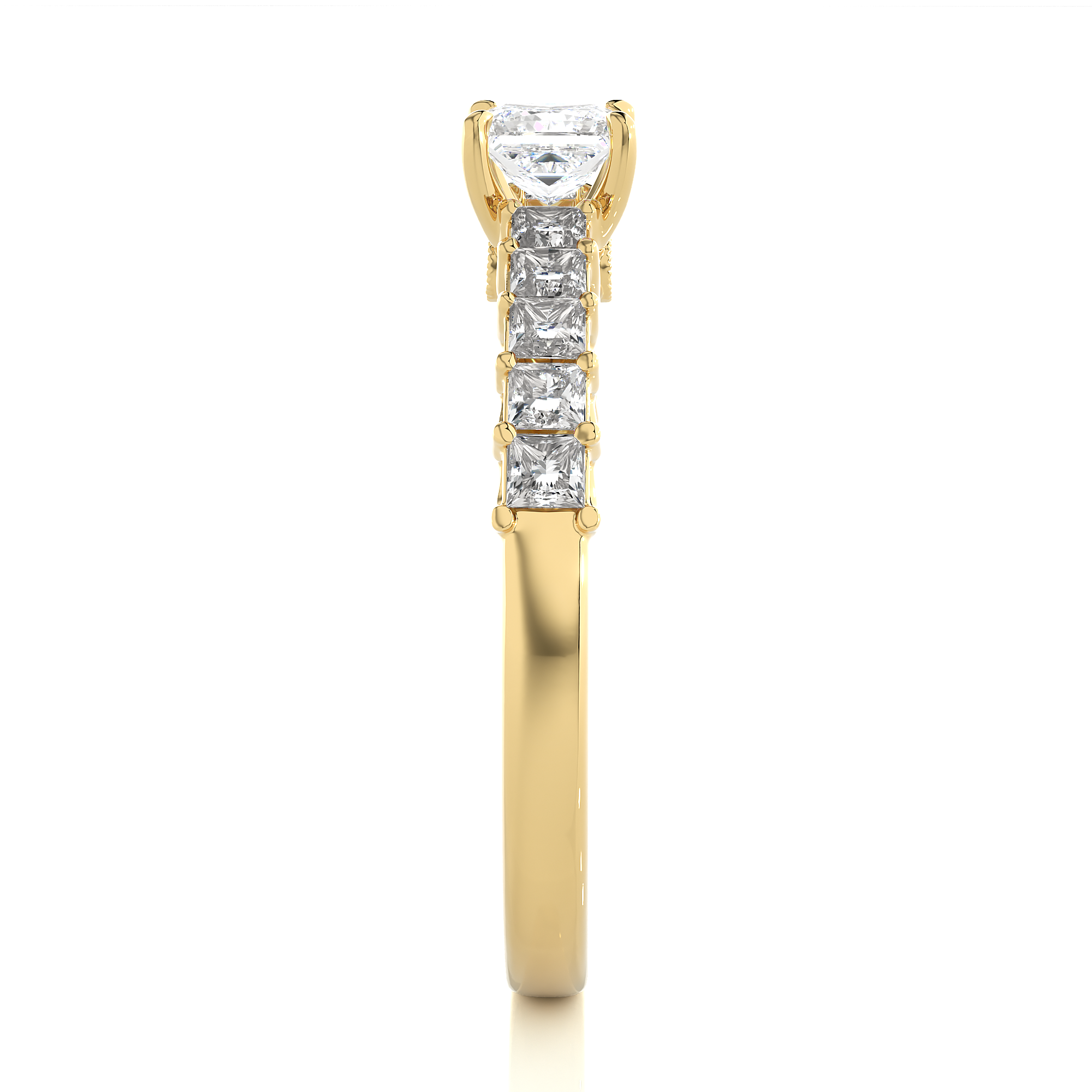 Princess Cut Lab Grown Diamond Engagement Ring