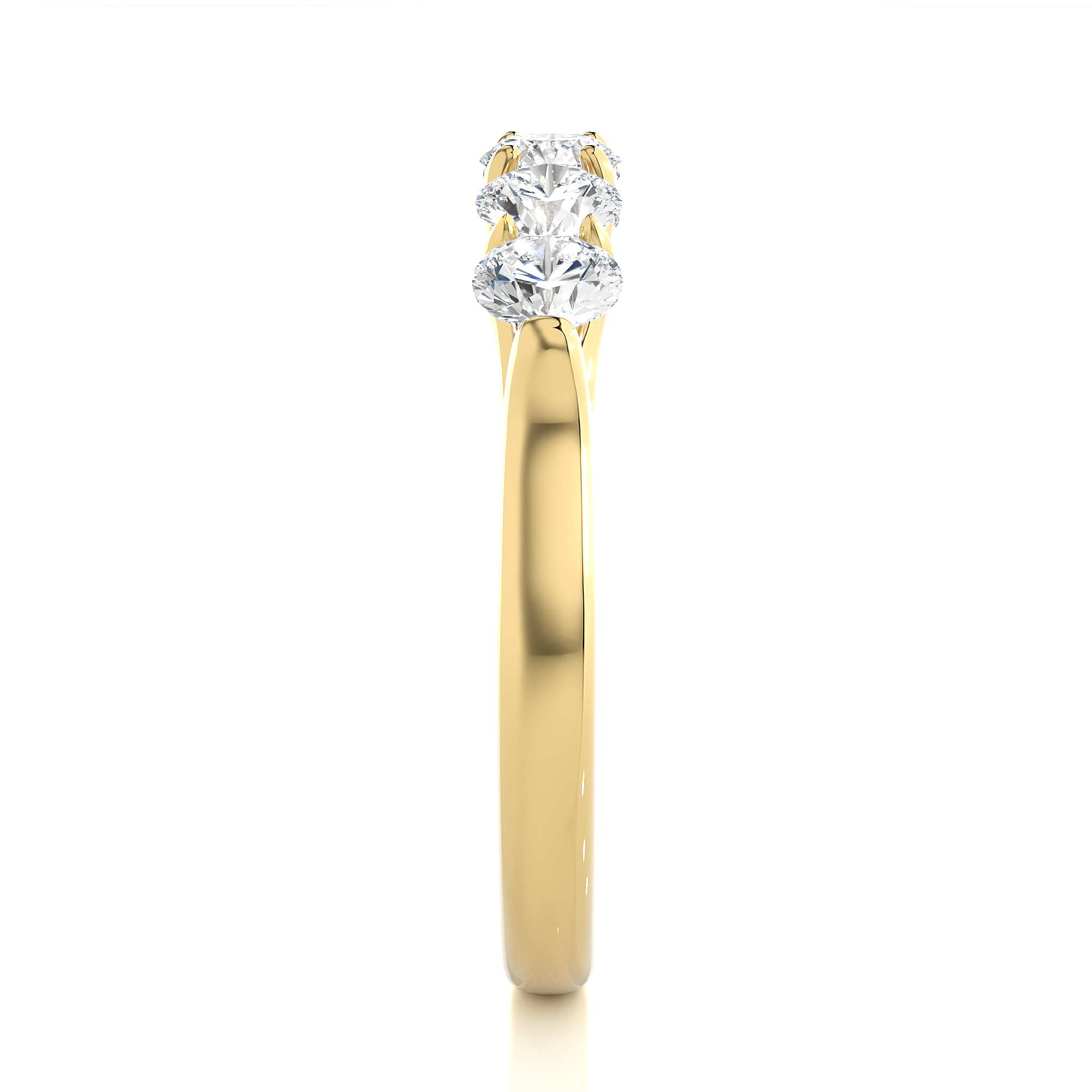 Five Stone Diamond Wedding Band