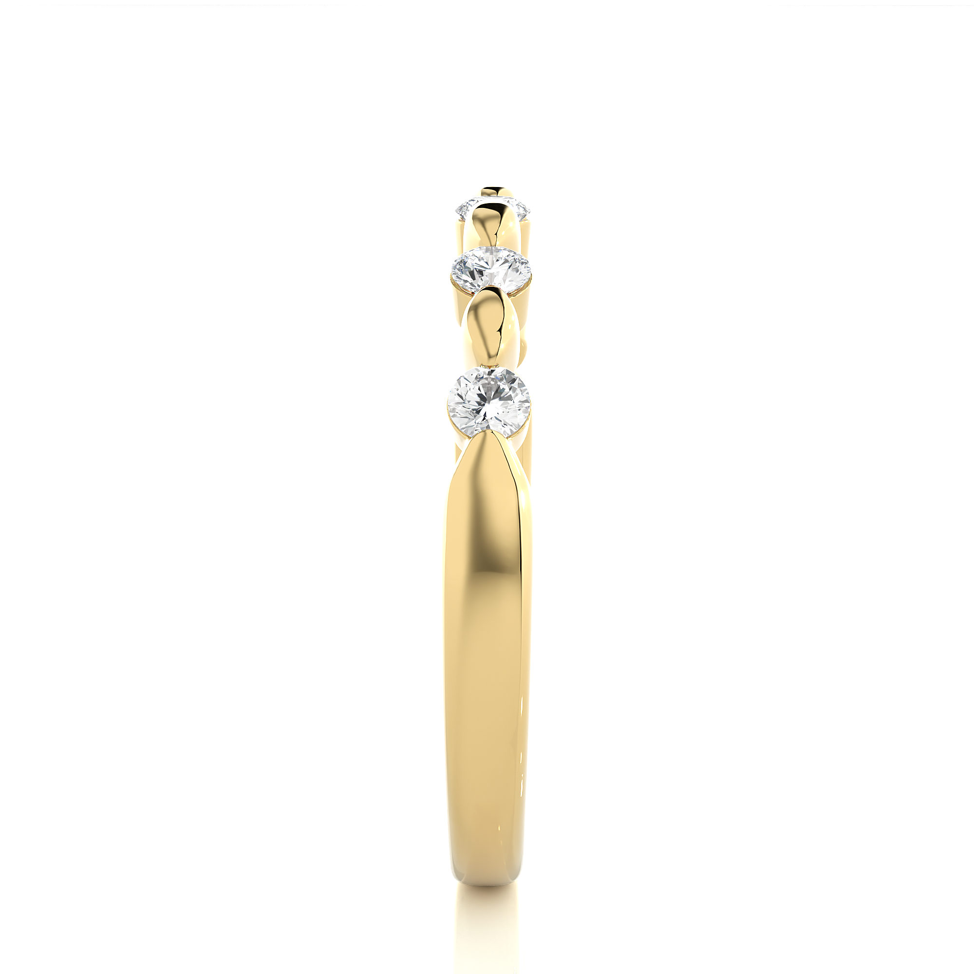 Round Cut Diamond Half Eternity Ring