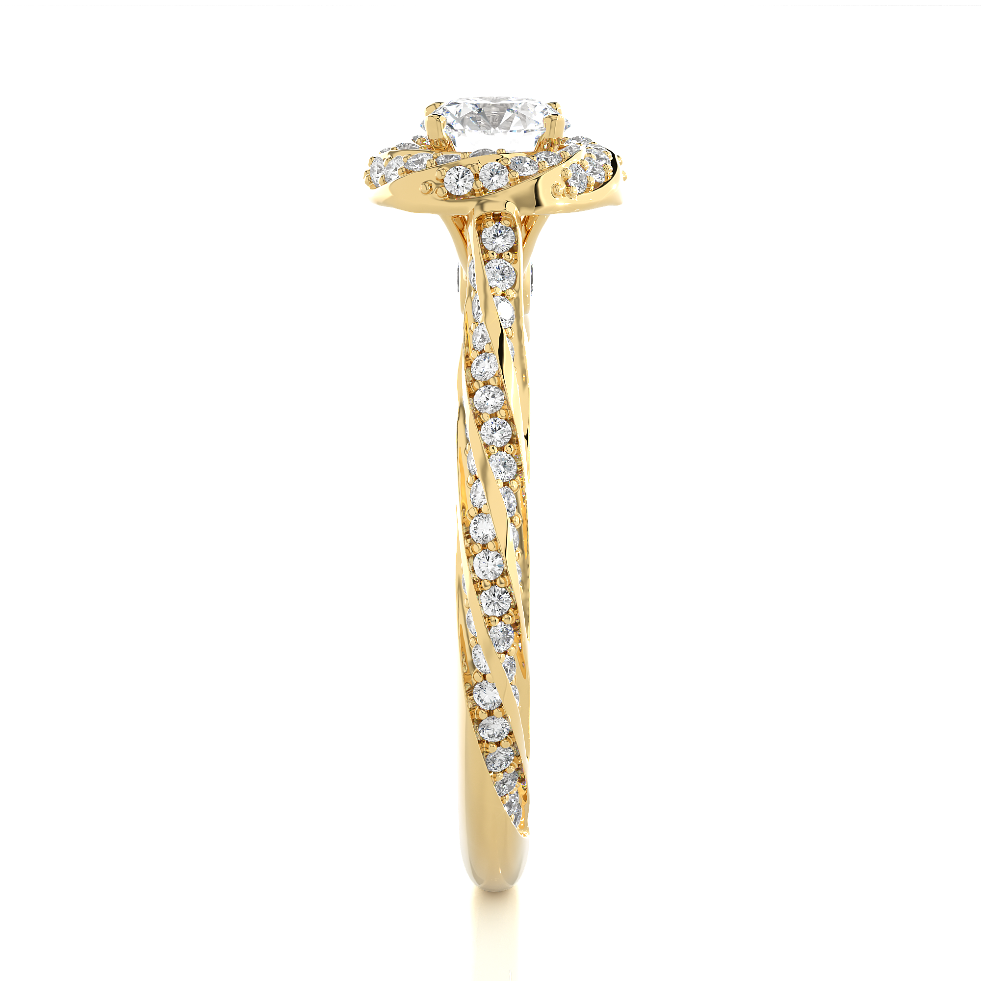 Lab Grown Diamond Halo Engagement Ring