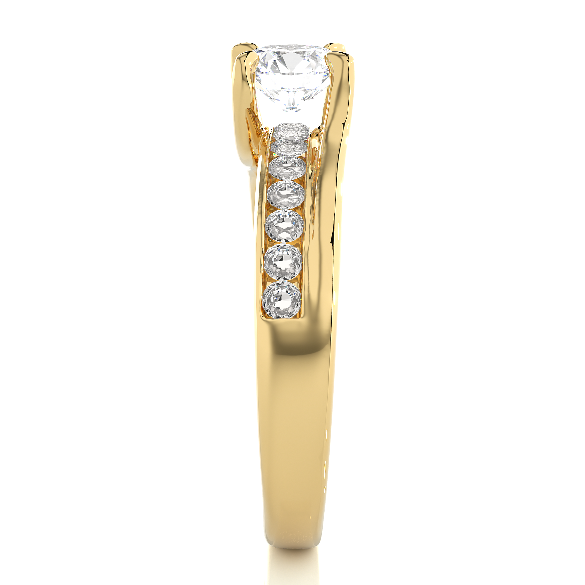 Round Lab Grown Diamond Engagement Ring